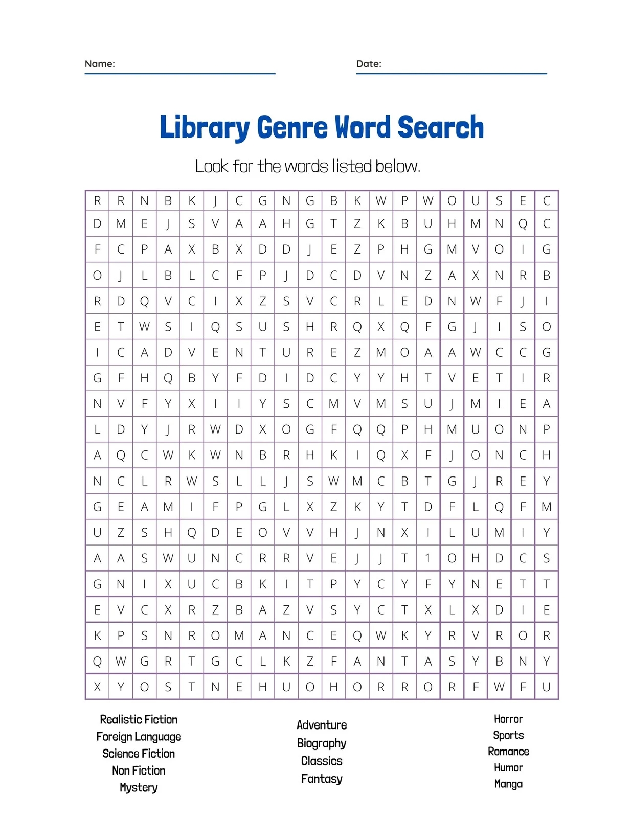 Free Printable Word Search Worksheet Templates Canva