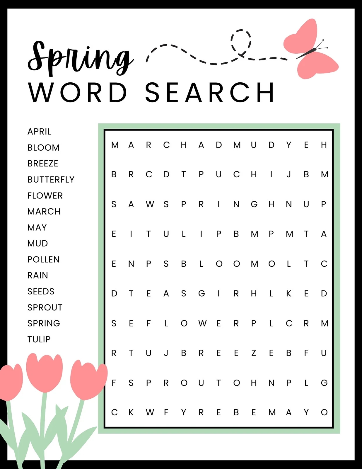 Easy Word Search Printable Free