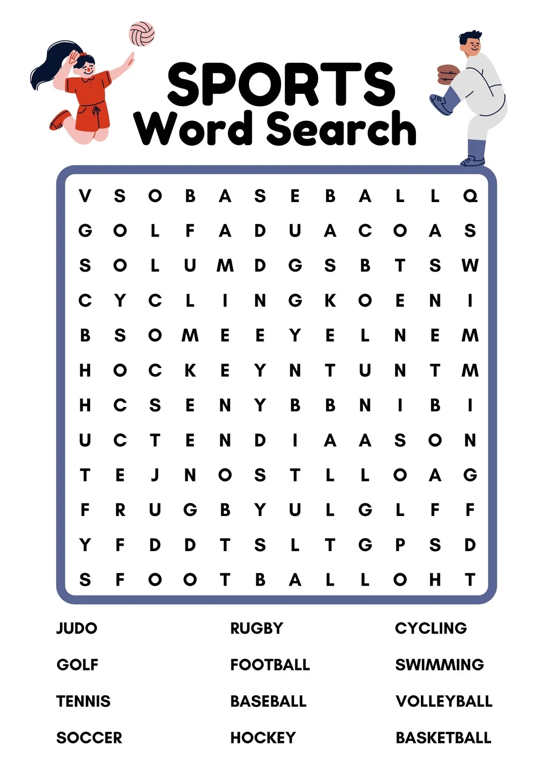 Free Printable Word Search Worksheet Templates Canva