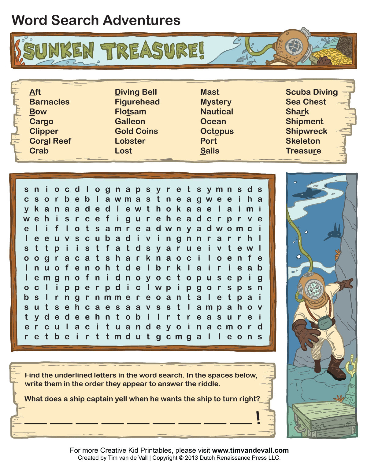 Free Printable Word Searches For Kids