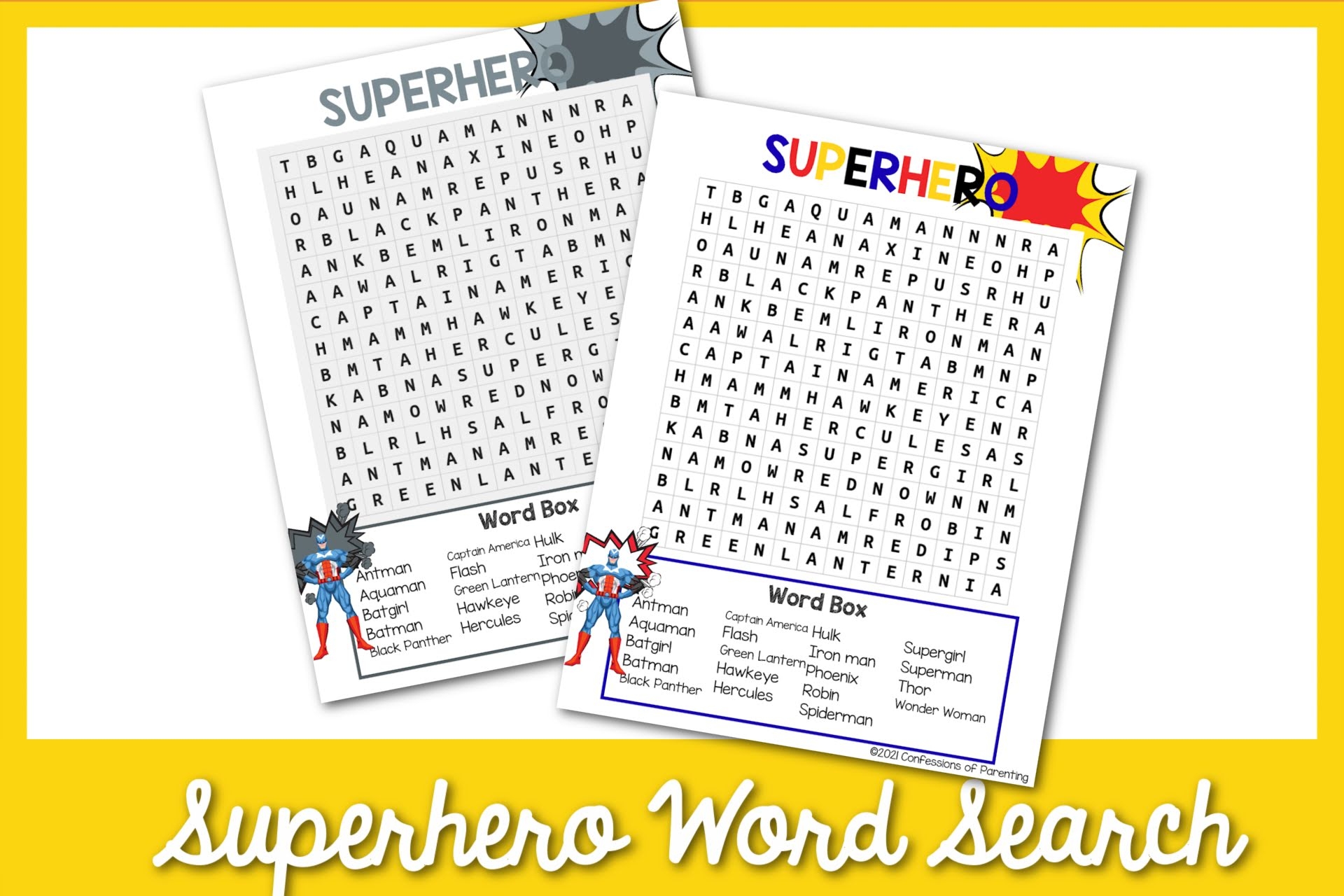 Free Superhero Word Search Printable Free Superhero Word Search Printable