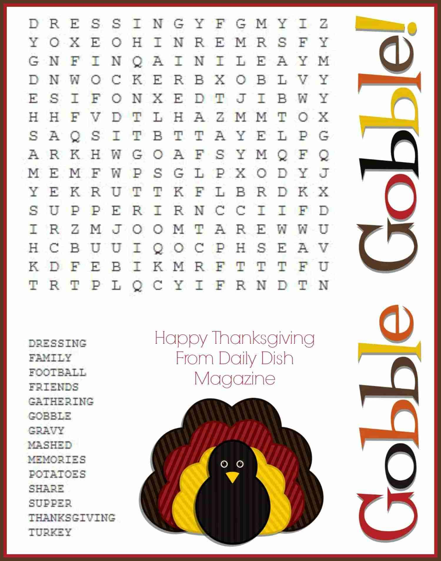 Free Word Search Puzzles Printable