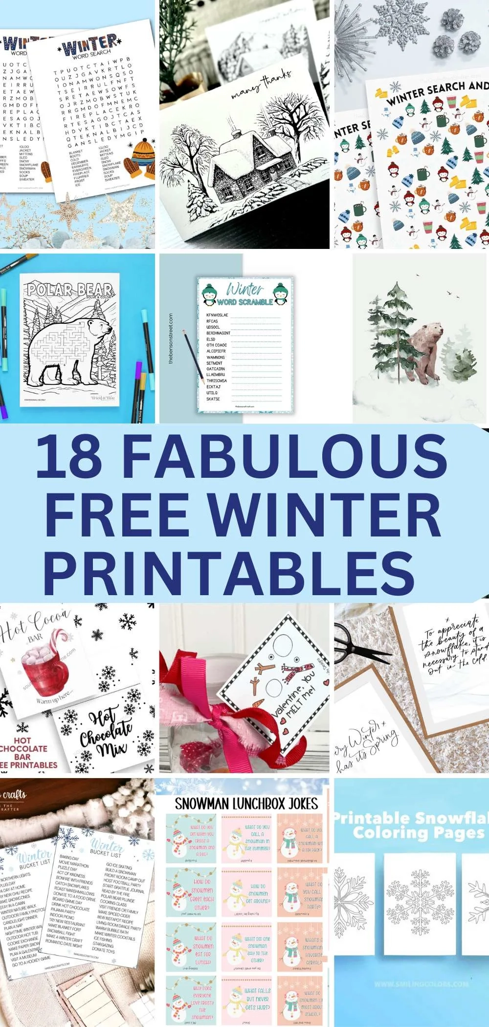 Free Winter Printables With A Watercolor Woodland Theme Free Winter Printables With A Watercolor Woodland Theme
