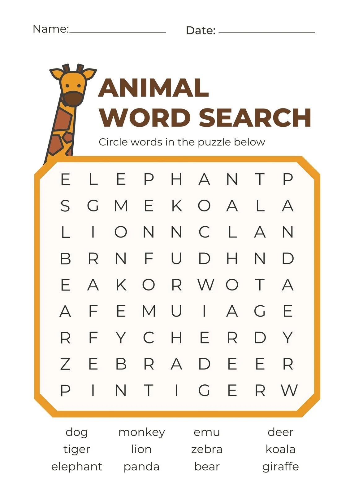 Pokemon Word Search For Kids Generator