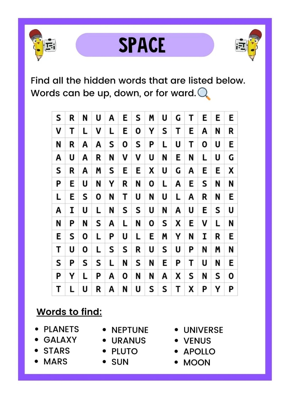 Free WORD SEARCH Puzzles For Download PDF And Print
