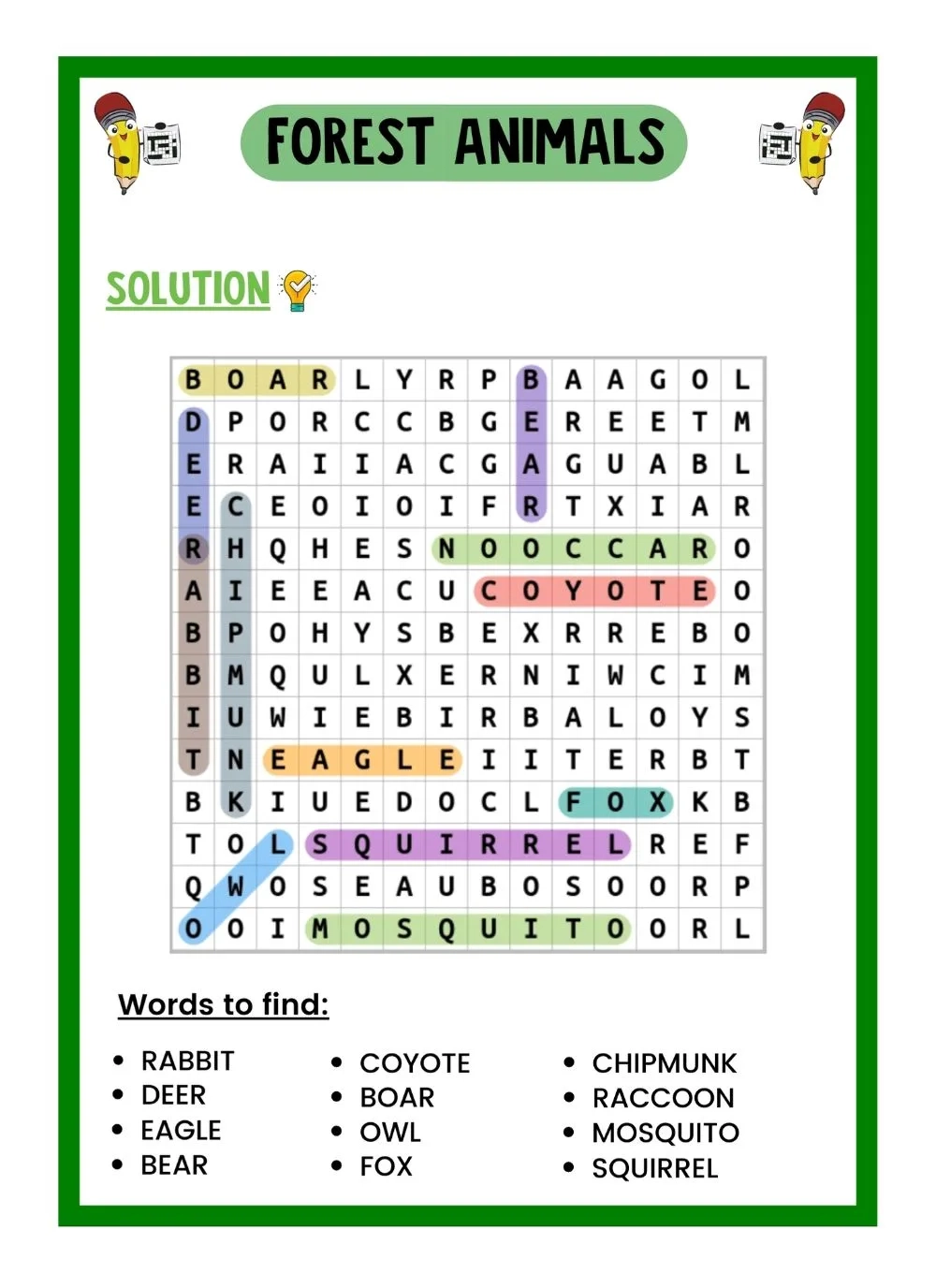 Free WORD SEARCH Puzzles For Download PDF And Print