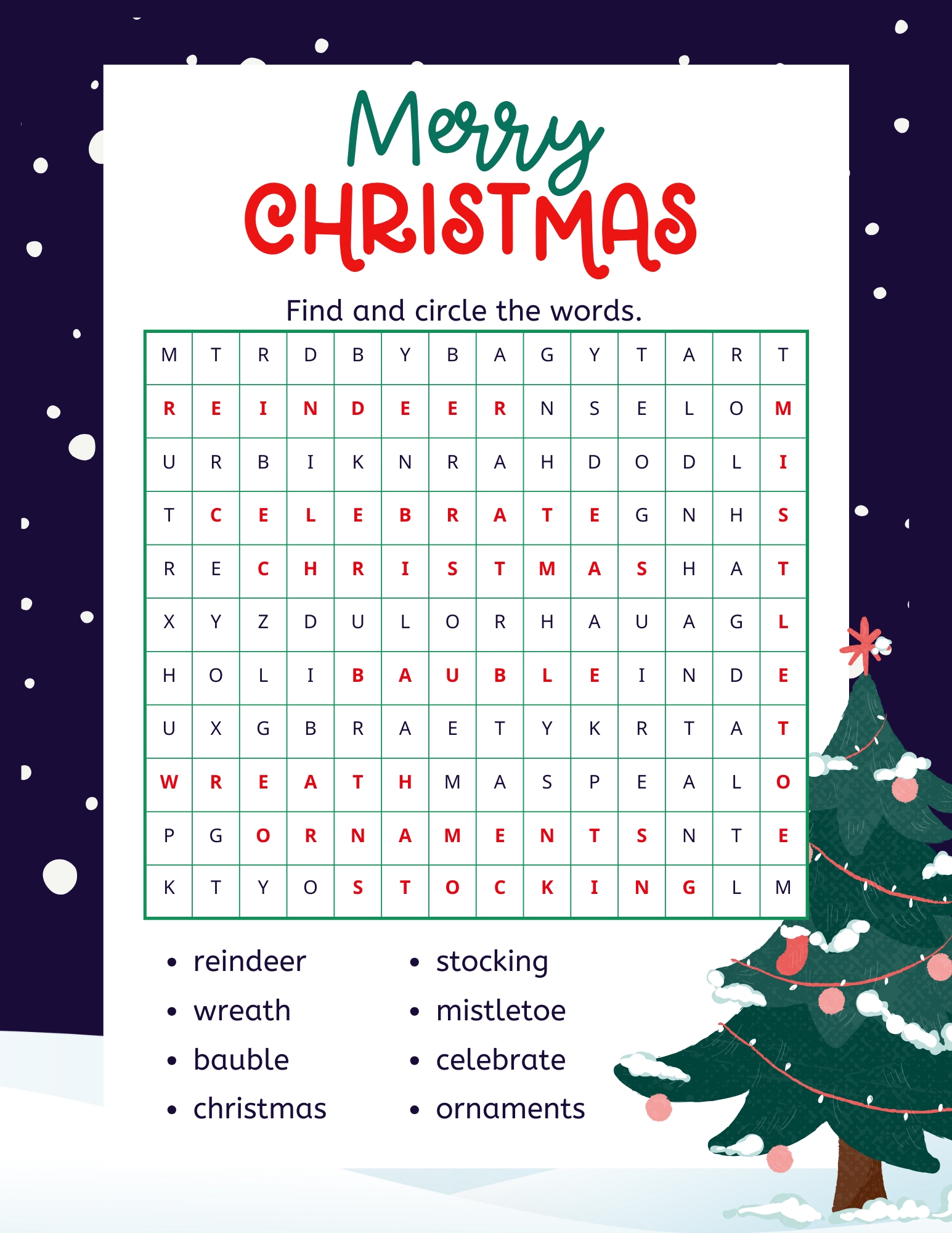 Fun And Festive Christmas Word Search For Elementary Students Made By Teachers Fun And Festive Christmas Word Search For Elementary Students Made By Teachers