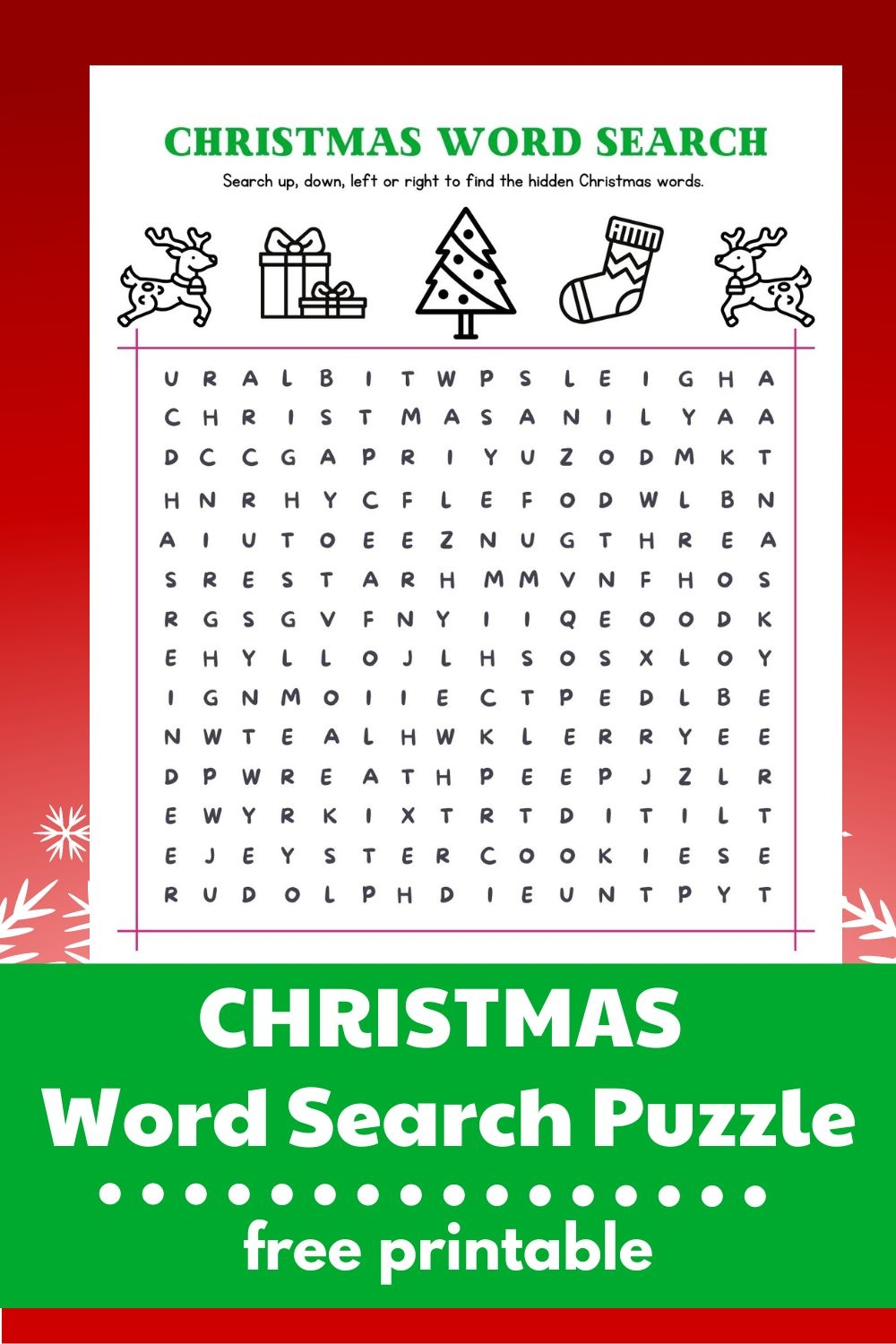 Christmas Search A Word Printable