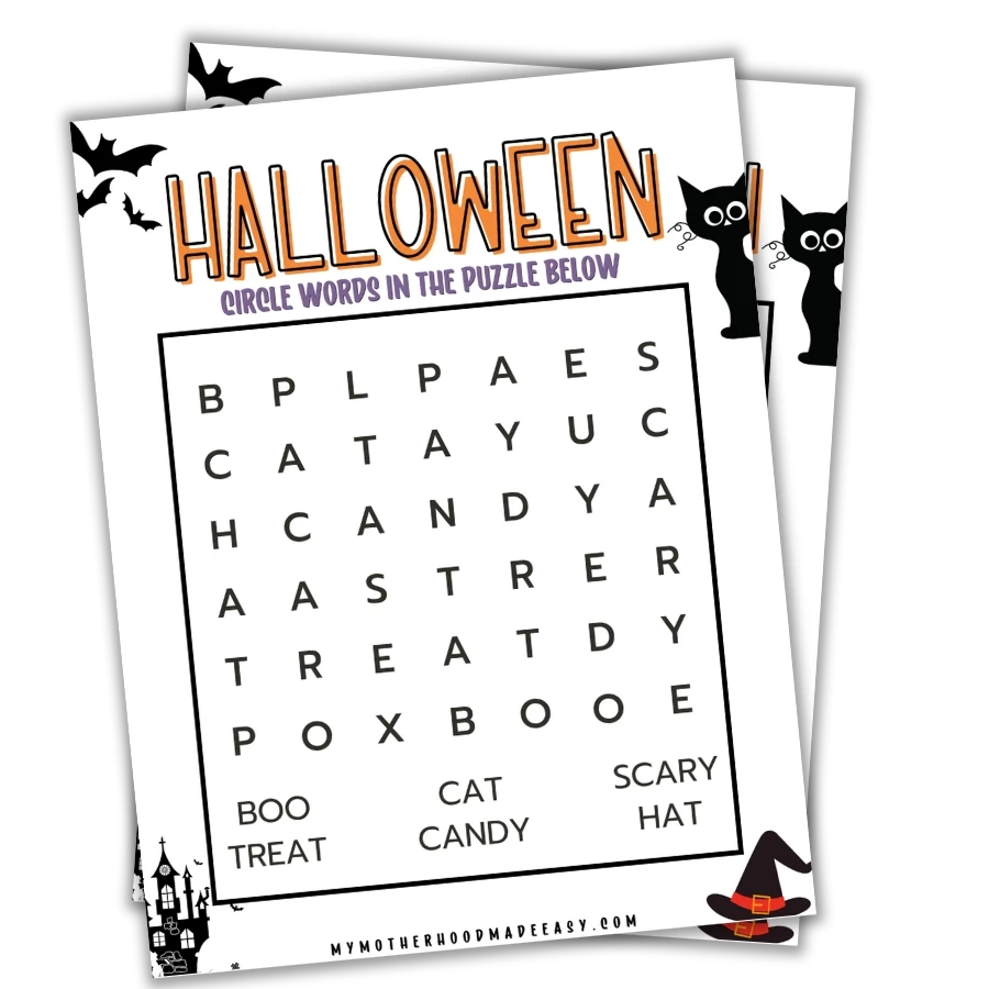 Fun Halloween Word Search Puzzle With Answers Free Printable PDF My Motherhood Made Easy