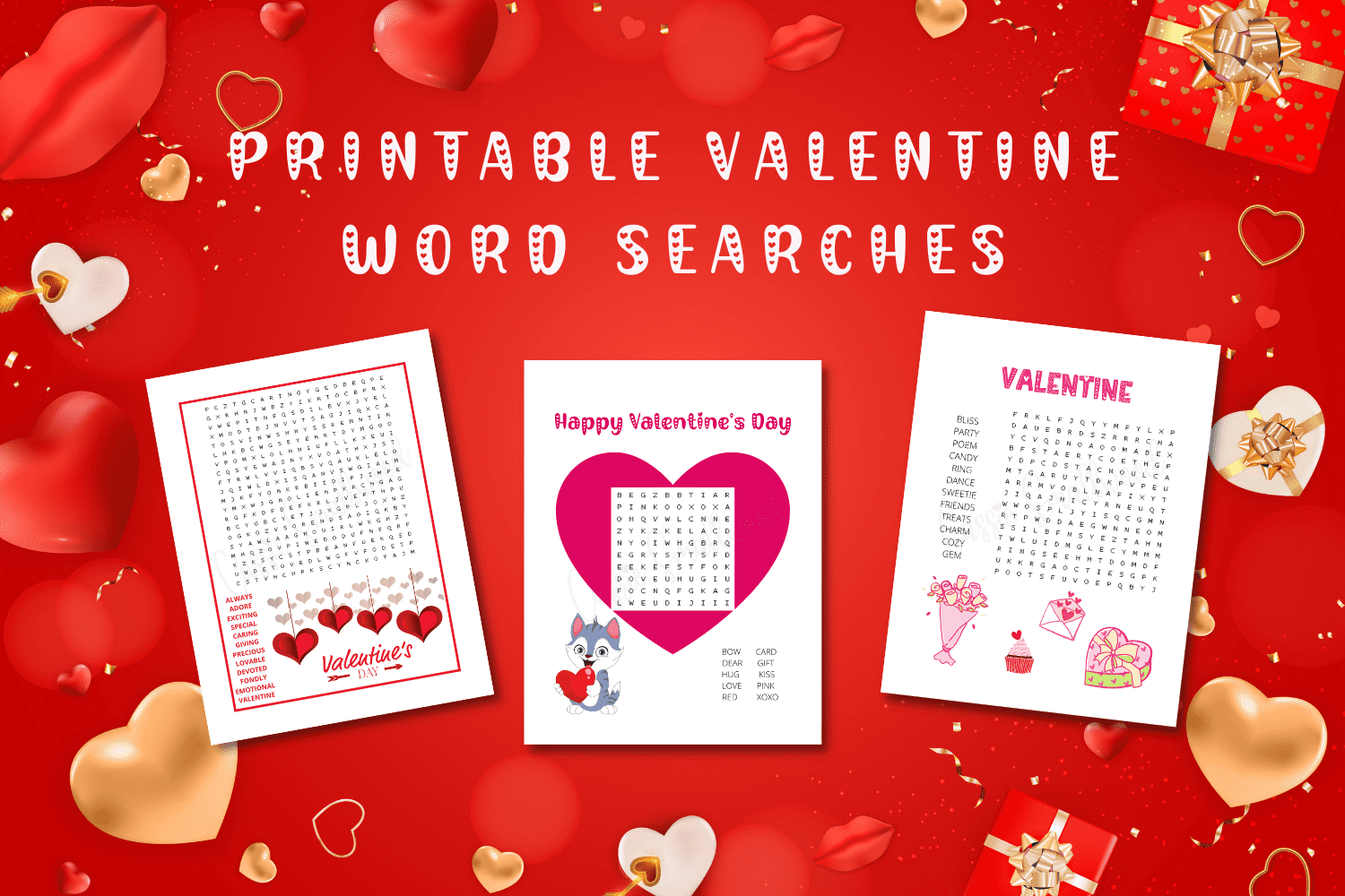 Valentine's Day Word Search Printable Pdf
