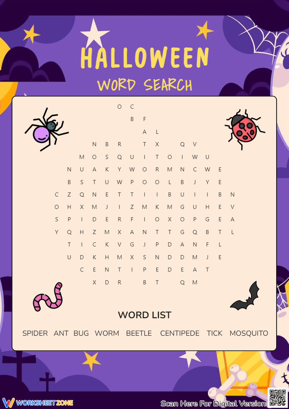 Grade 2 Halloween Word Search Printable