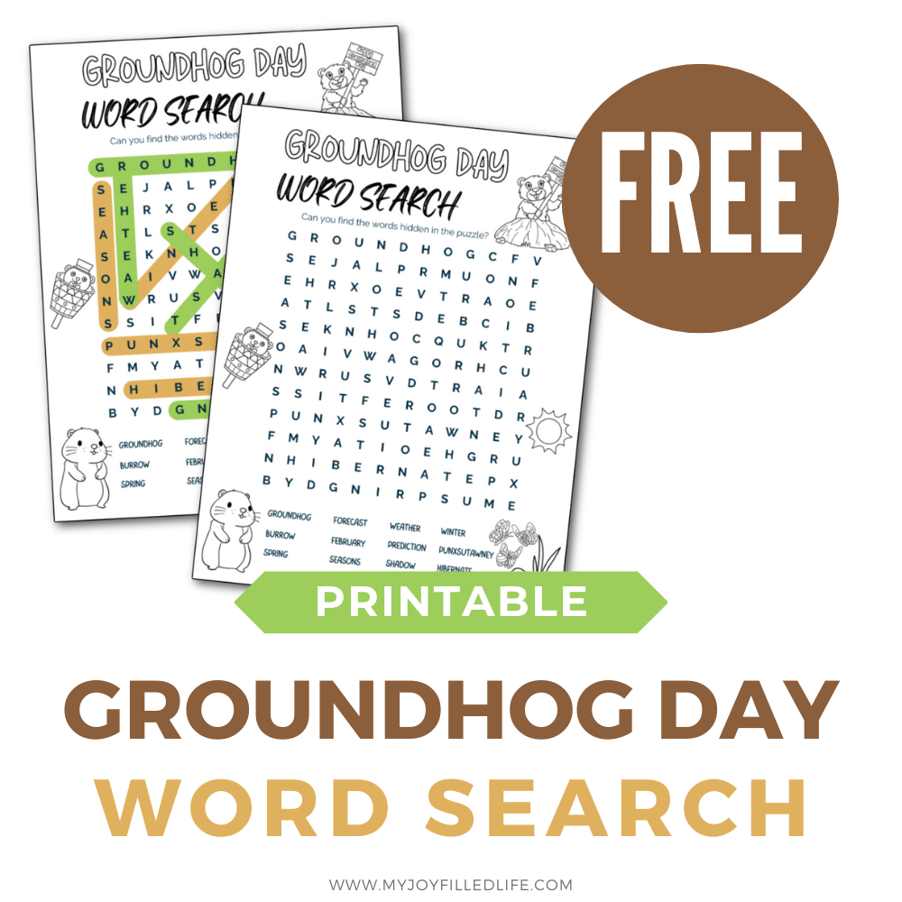 Groundhog Day Word Search
