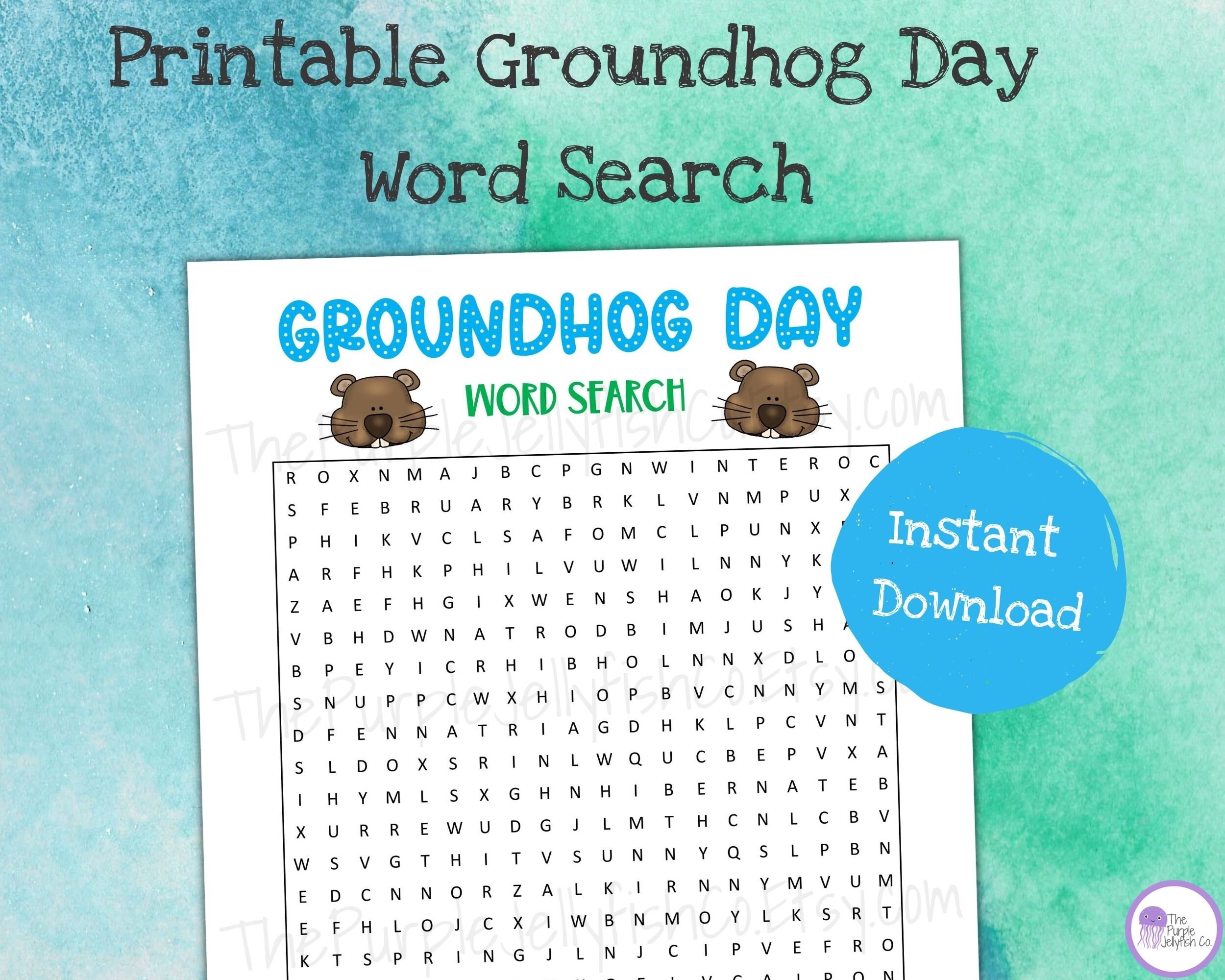 Groundhog Day Word Search Printable Groundhog Activities Word Groundhog Day Word Search Printable Groundhog Activities Word