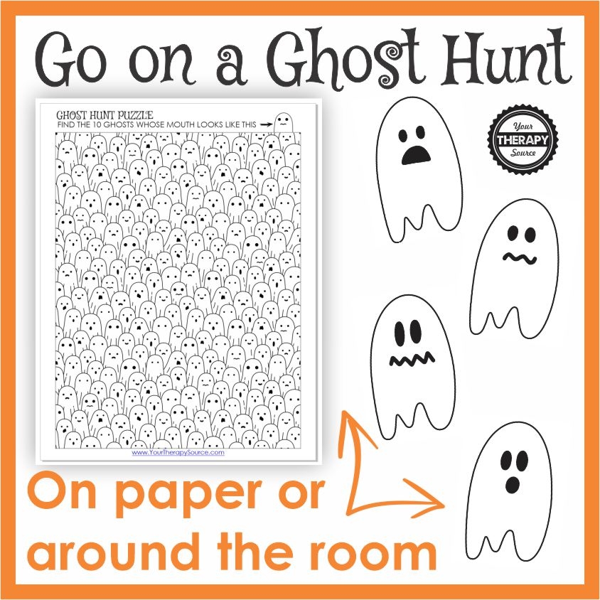 Halloween Ghost Printables Your Therapy Source