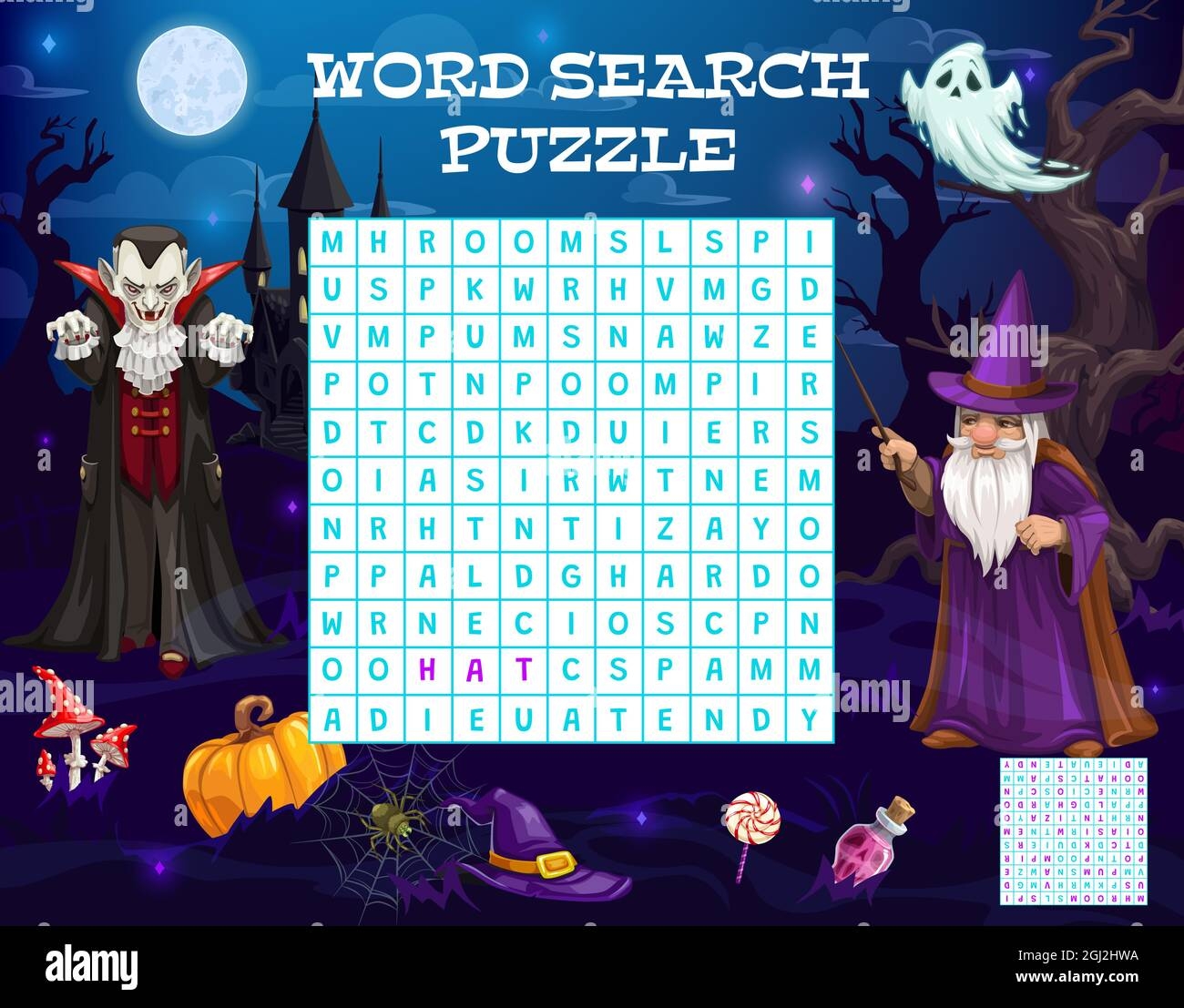 Halloween Word Puzzle Game Worksheet Or Quiz Riddle With Vampire And Witch Ghosts Halloween Sweets And Pumpkin On Kids Word Search Puzzle Haunted Ca Stock Vector Image U0026 Art Alamy