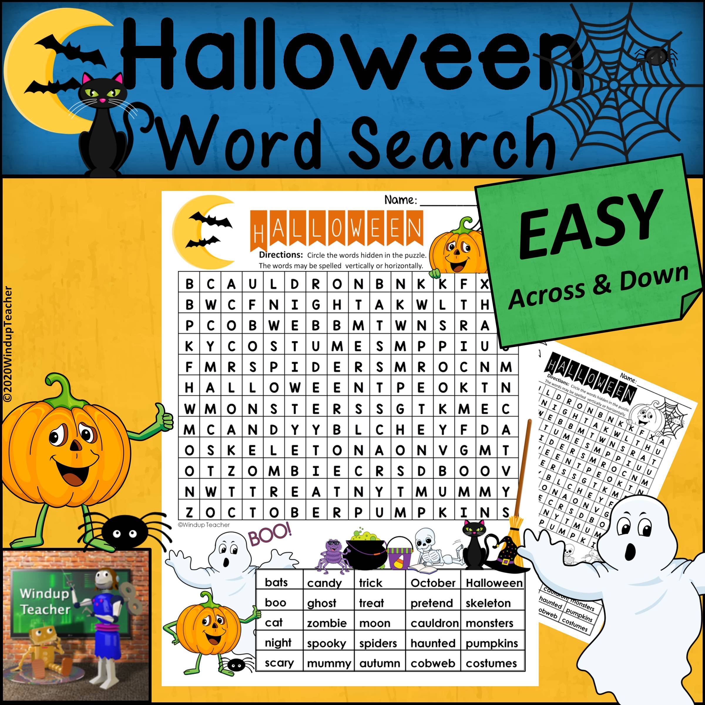 Word Search Halloween Printable