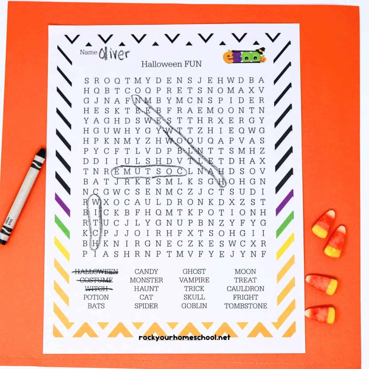 Halloween Word Search For Fantastic Holiday Fun Free Rock Your Homeschool