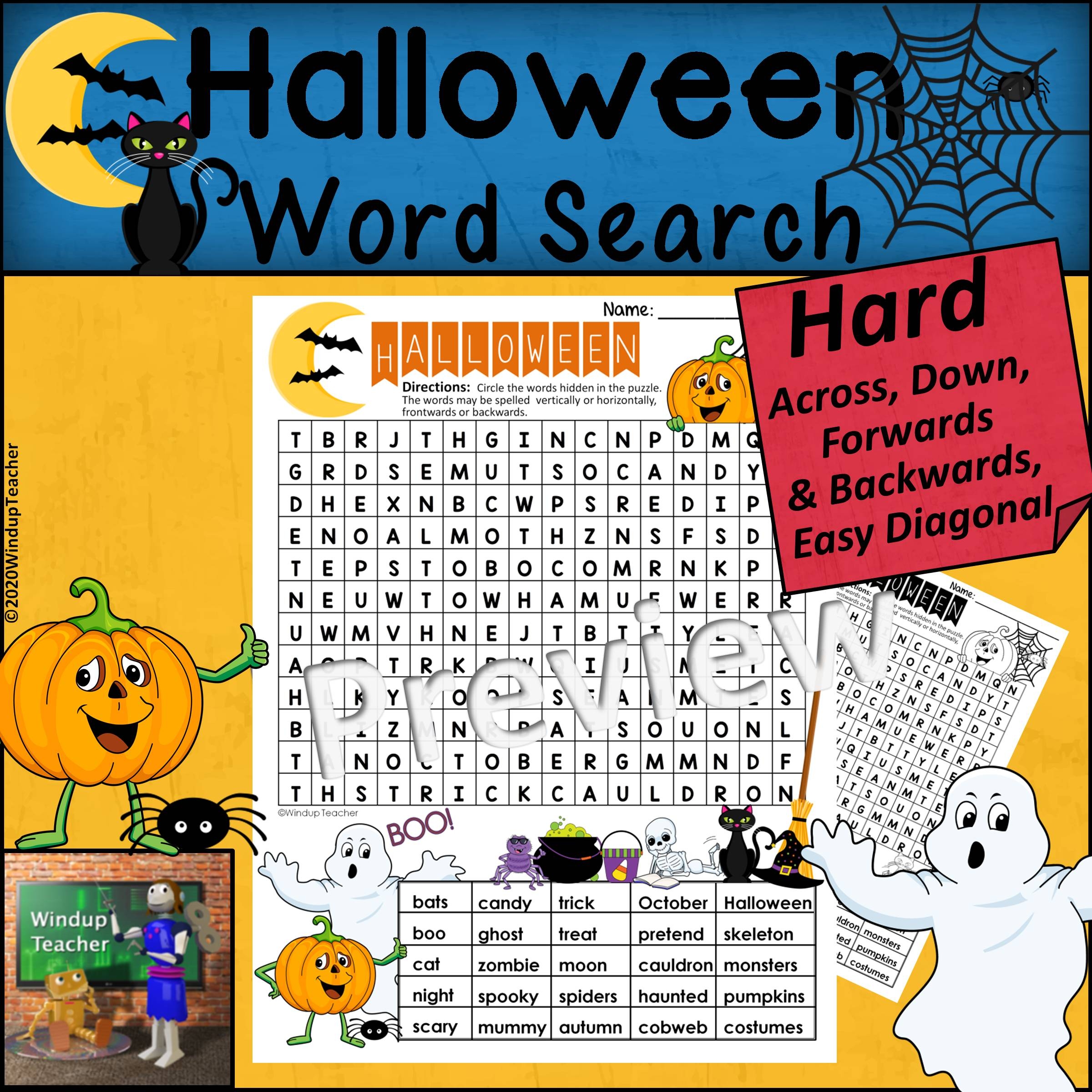 Halloween Word Searches Free Printable