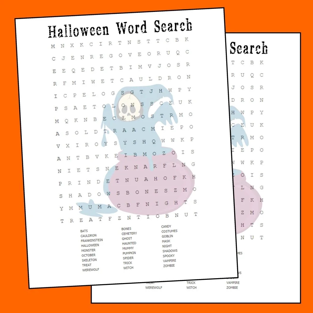 Halloween Word Search Printables