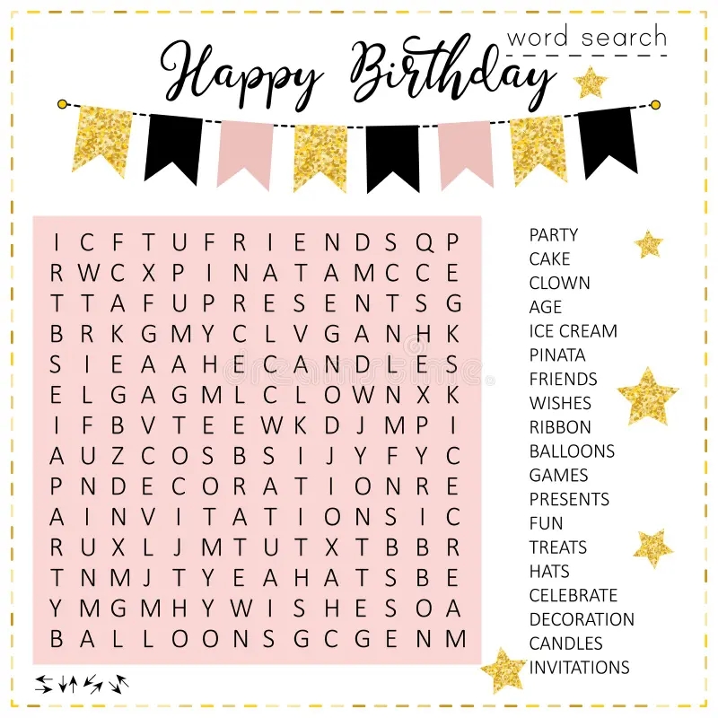 Happy Birthday Word Search Puzzle Educational Game For Kids Crossword Suitable For Social Media Post Stock Vector Illustration Of Educational Luxury 211466164 Happy Birthday Word Search Puzzle Educational Game For Kids Crossword Suitable For Social Media Post Stock Vector Illustration Of Educational Luxury 211466164