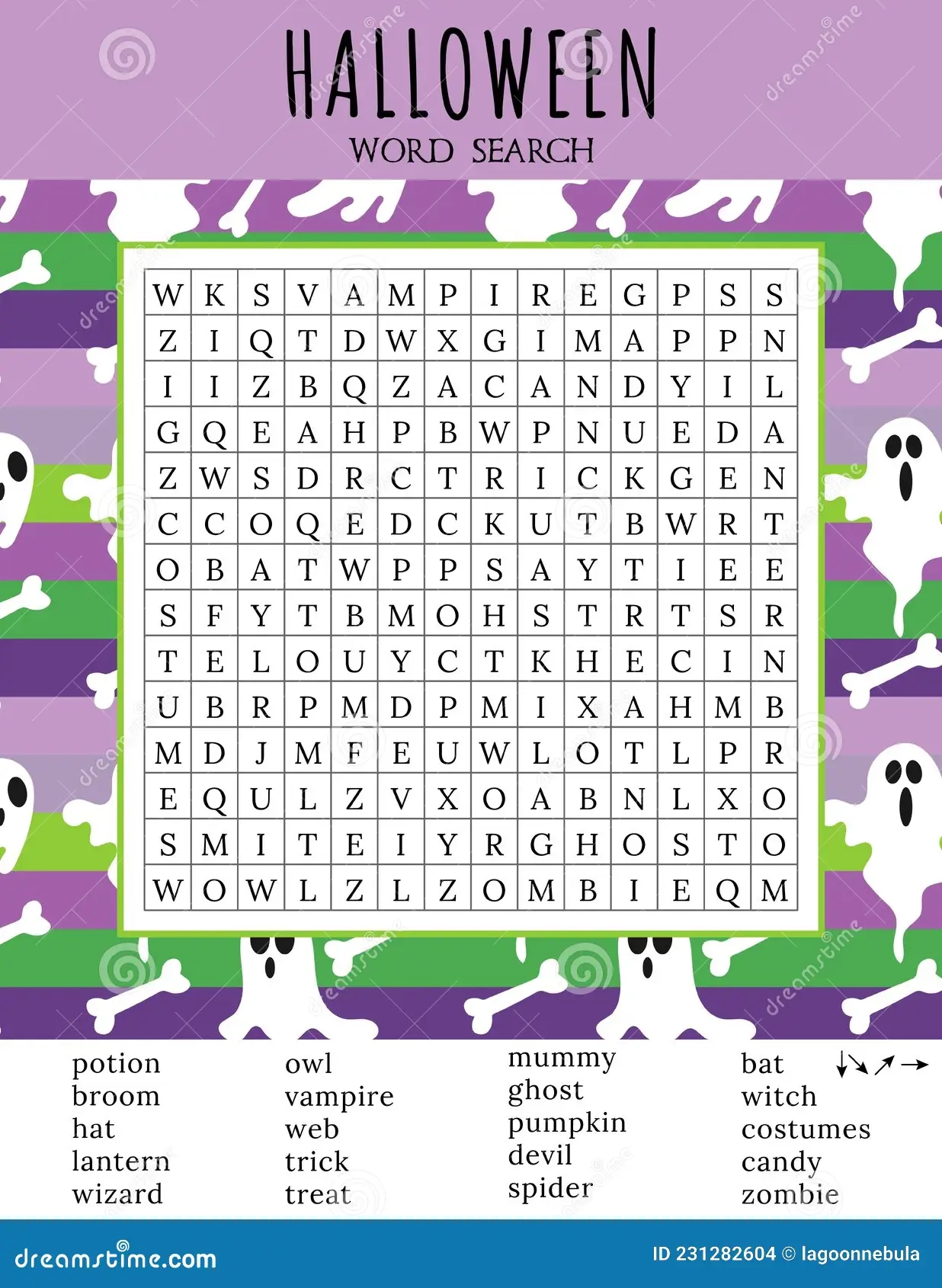 Halloween Printable Word Search Puzzles