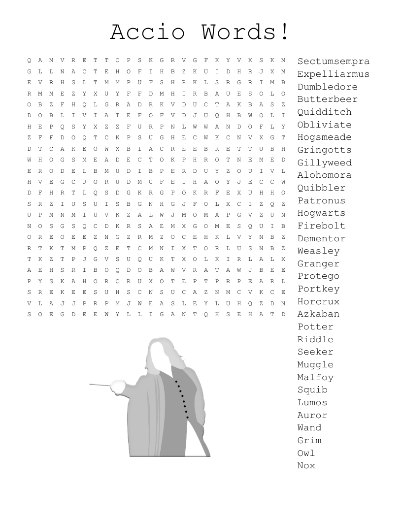 Harry Potter Word Search WordMint