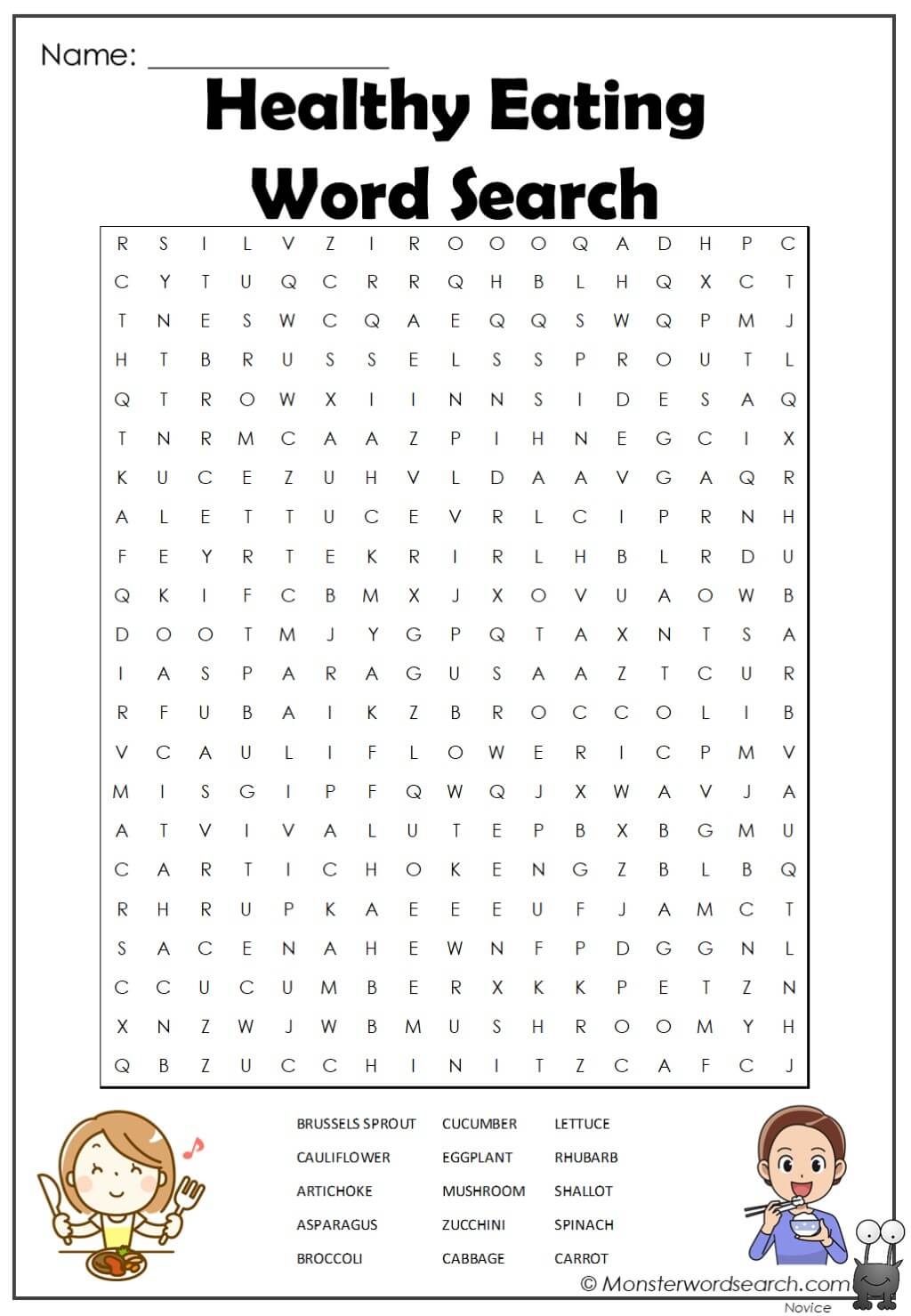 Printable Word Searches For Adults Food