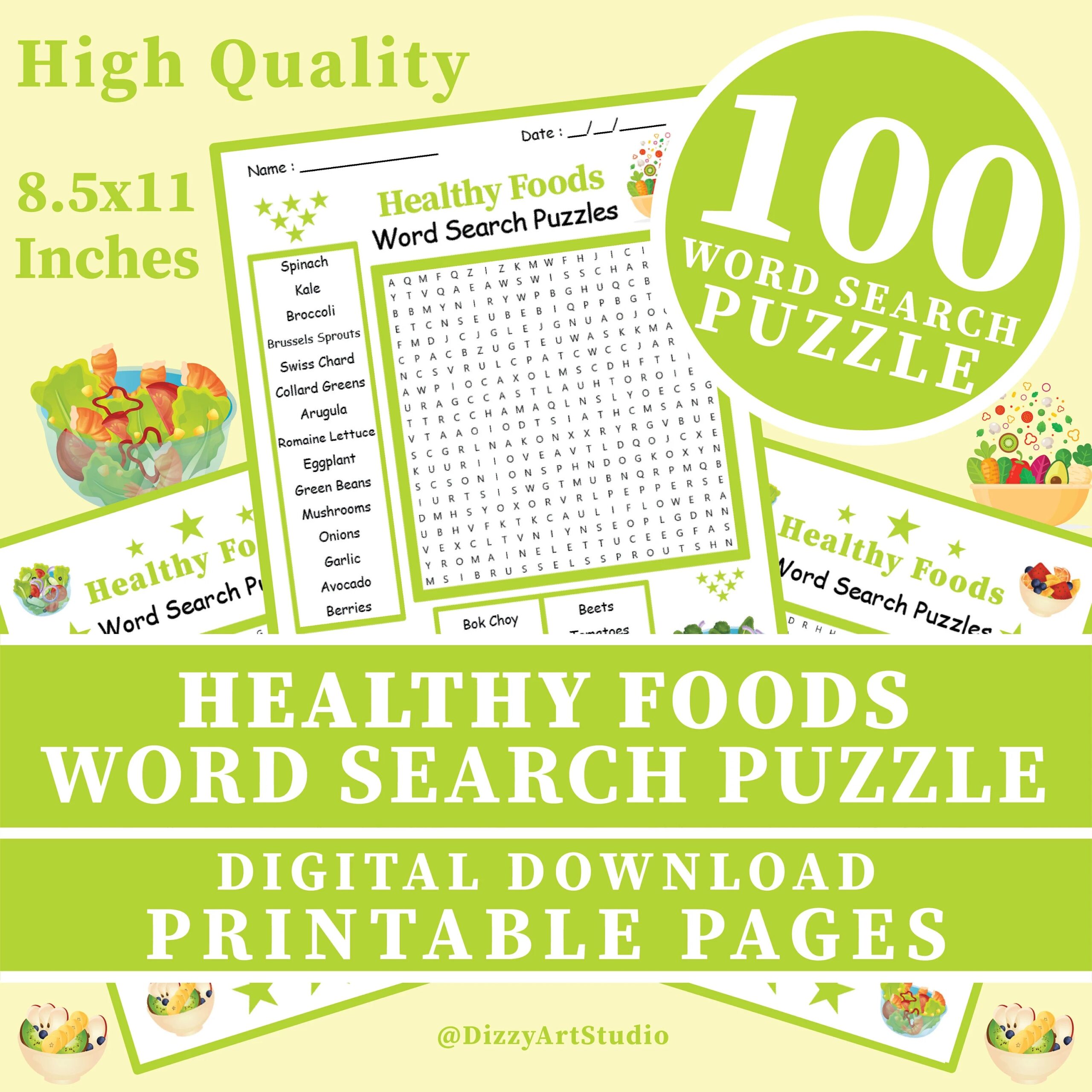 Food Word Search Puzzles Printable