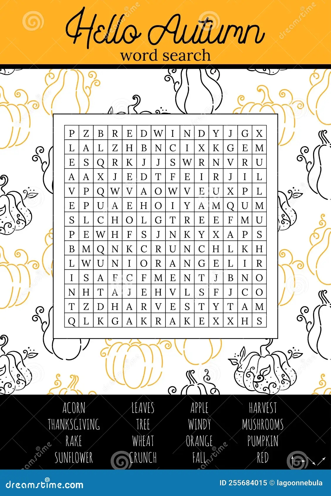 Free Printable Fall Word Search Puzzles