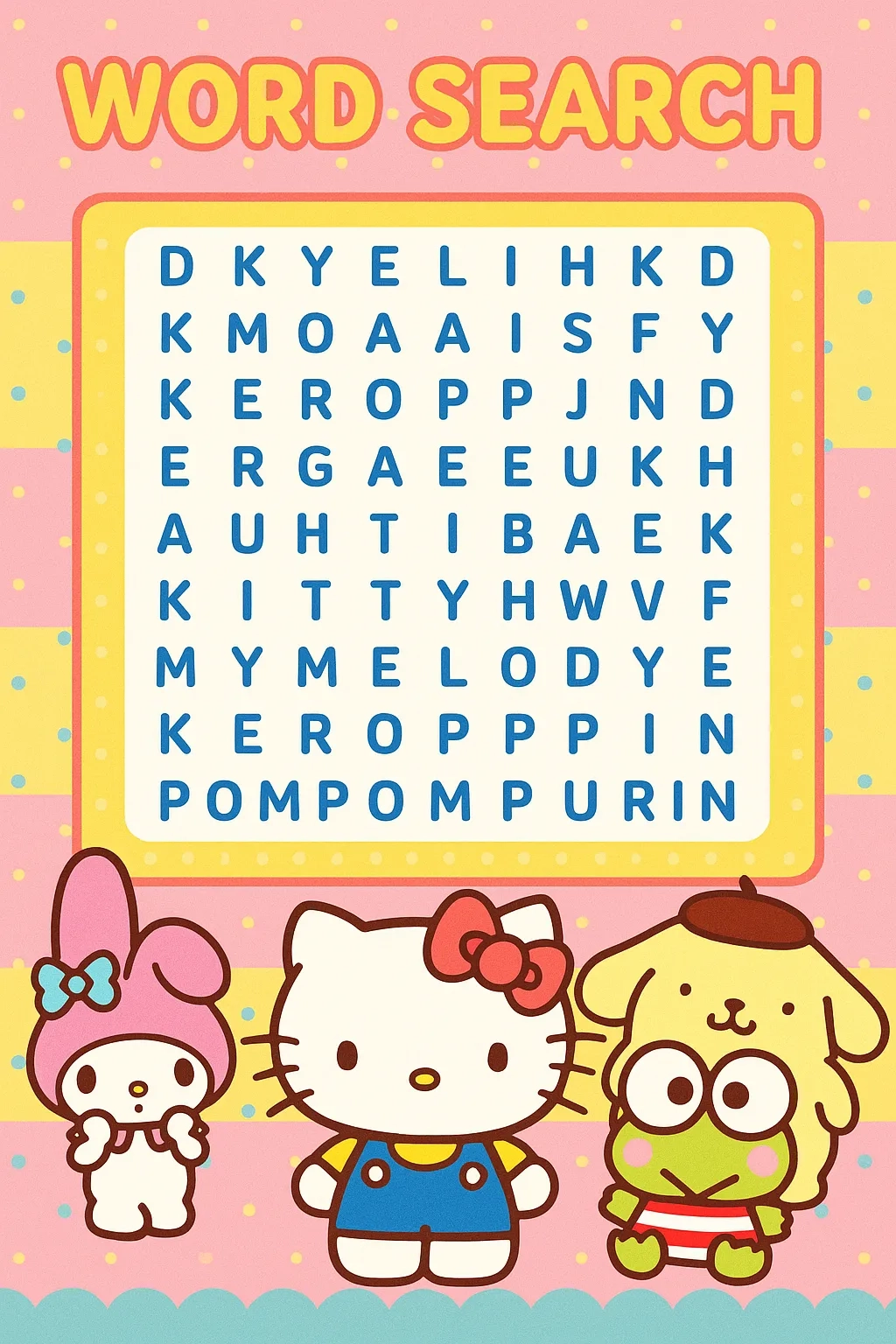 Hello Kitty Crafts Party Ideas Printables Activities For Kids