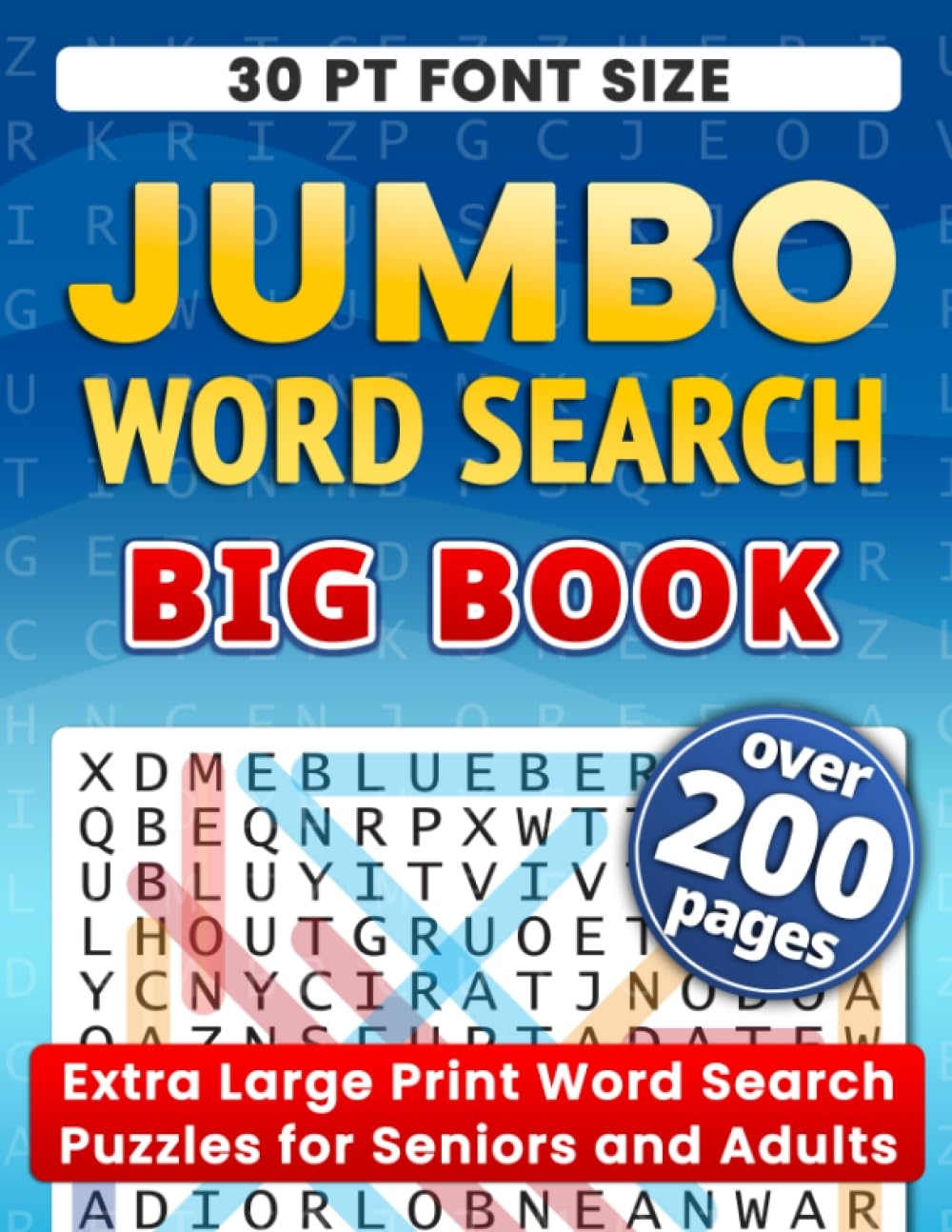 Jumbo Word Search Big Book Extra Large Print Word Search Puzzles For Seniors And Adults With 30 Pt Big Font SmartBooks Kiddiyo 9798861489614 Amazon Books