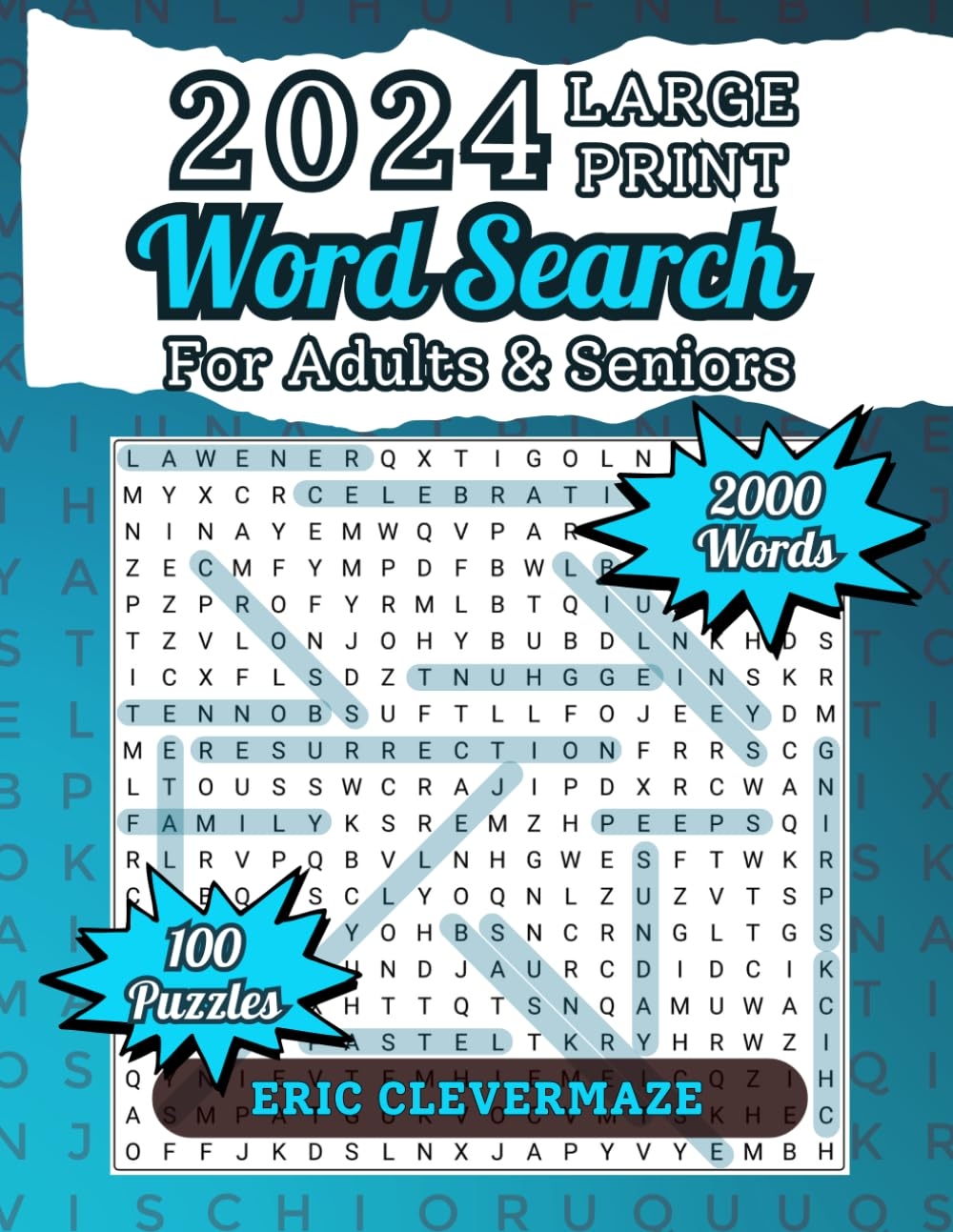Large Print Word Search Book For Adults And Seniors 100 Relaxing And Unique Word Puzzles To Keep The Mind Sharp And Active Clevermaze Eric 9798871450598 Amazon Books
