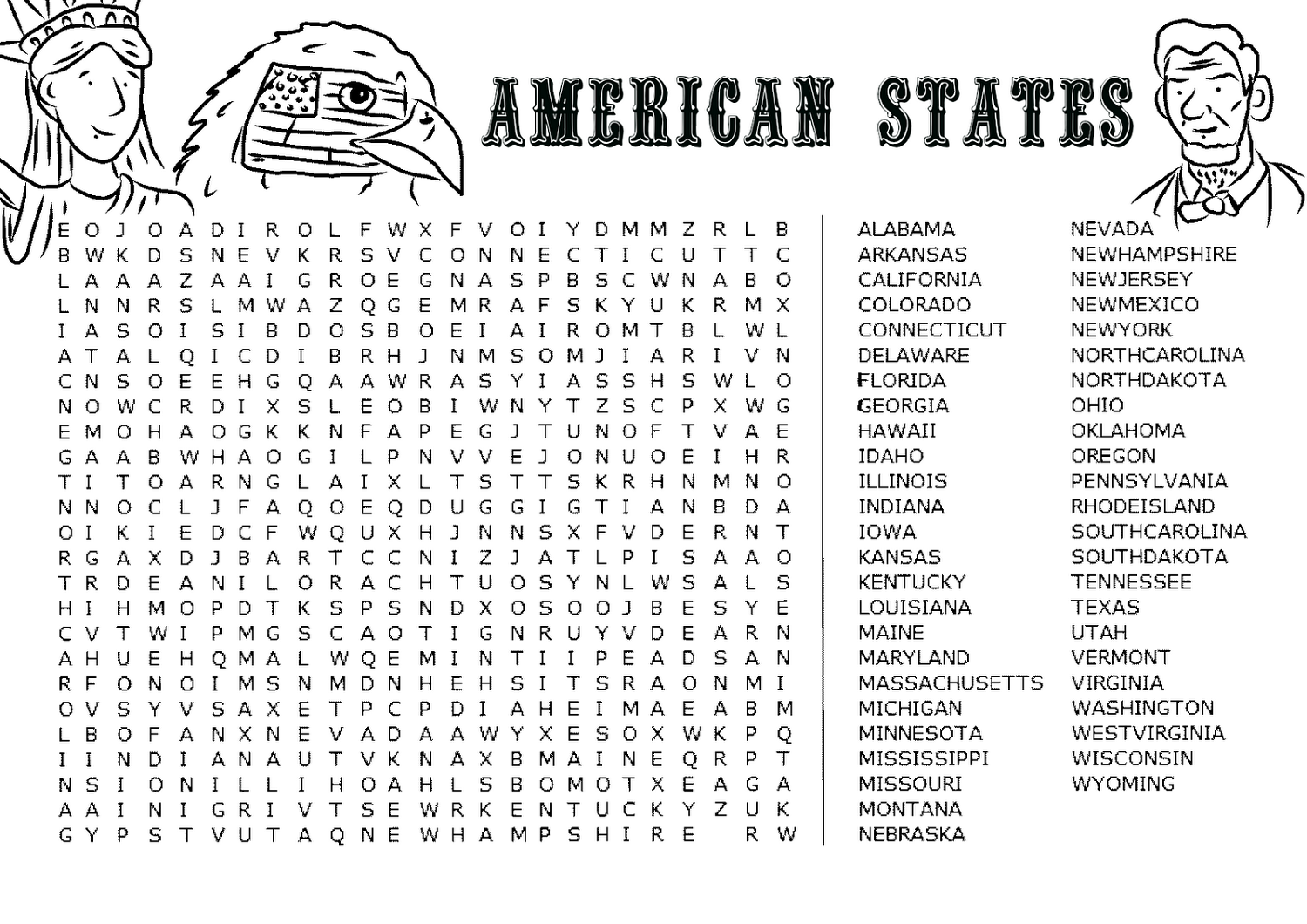 Free Printable Large Word Search