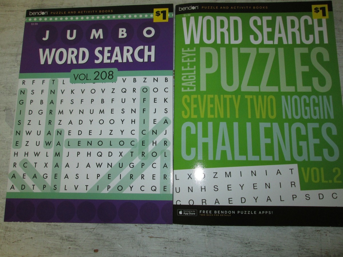 Lot Of 2 Jumbo Word Search Puzzle Activity Books NEW EBay