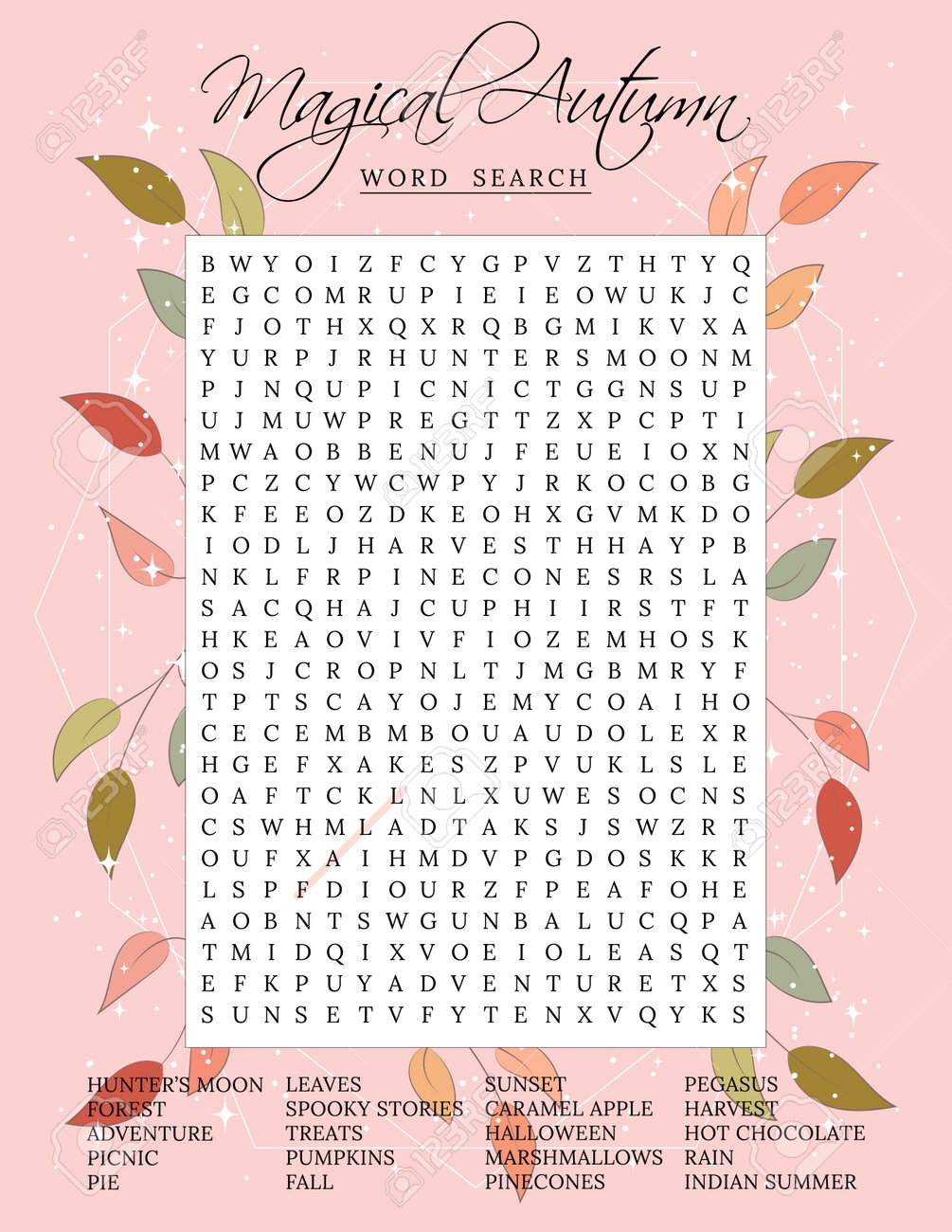 Autumn Word Search Printable For Kids Autumn Word Search Printable For Kids