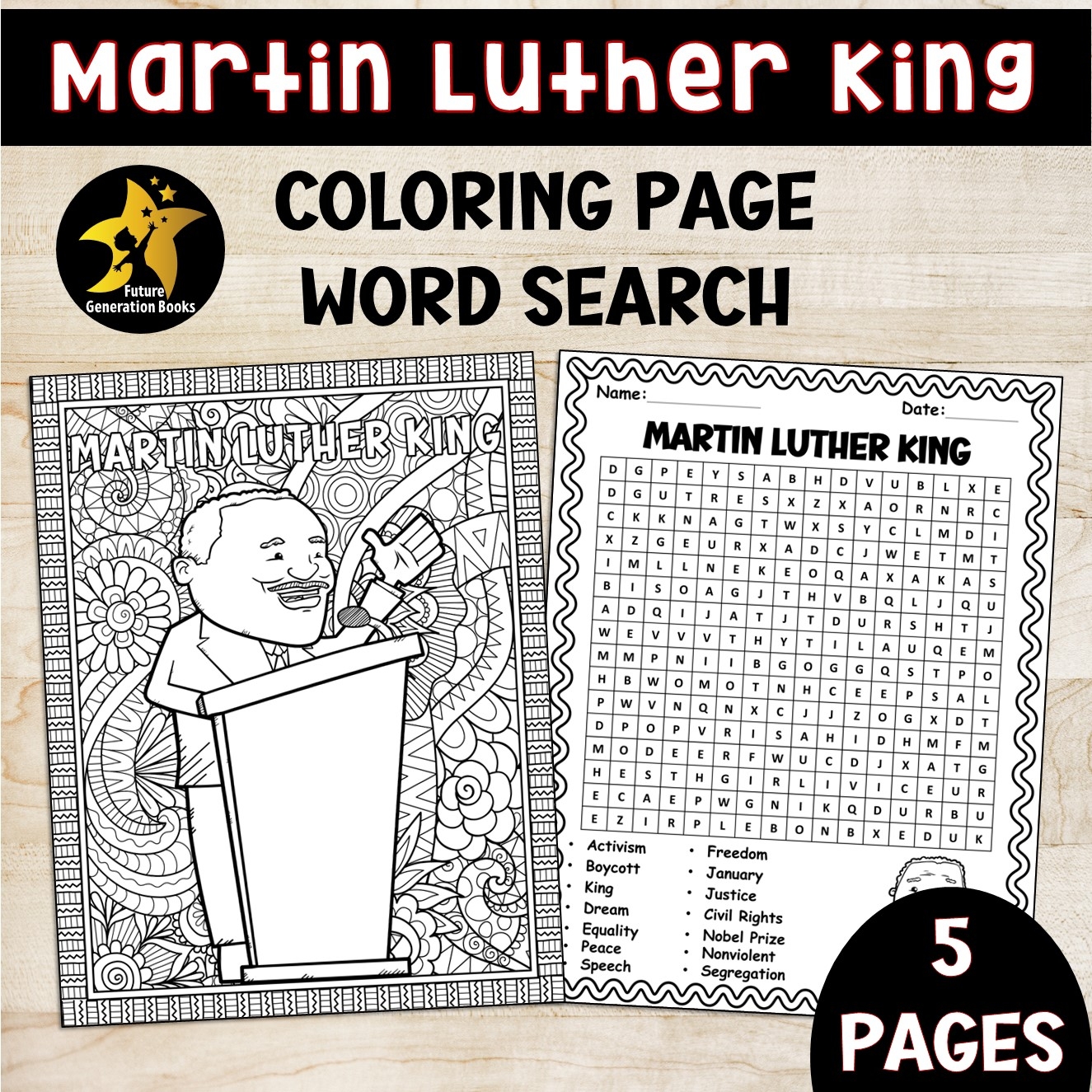 Martin Luther King Activities 2nd Grade Word Search Coloring Page Worksheets MLK Jr Day Activities Made By Teachers