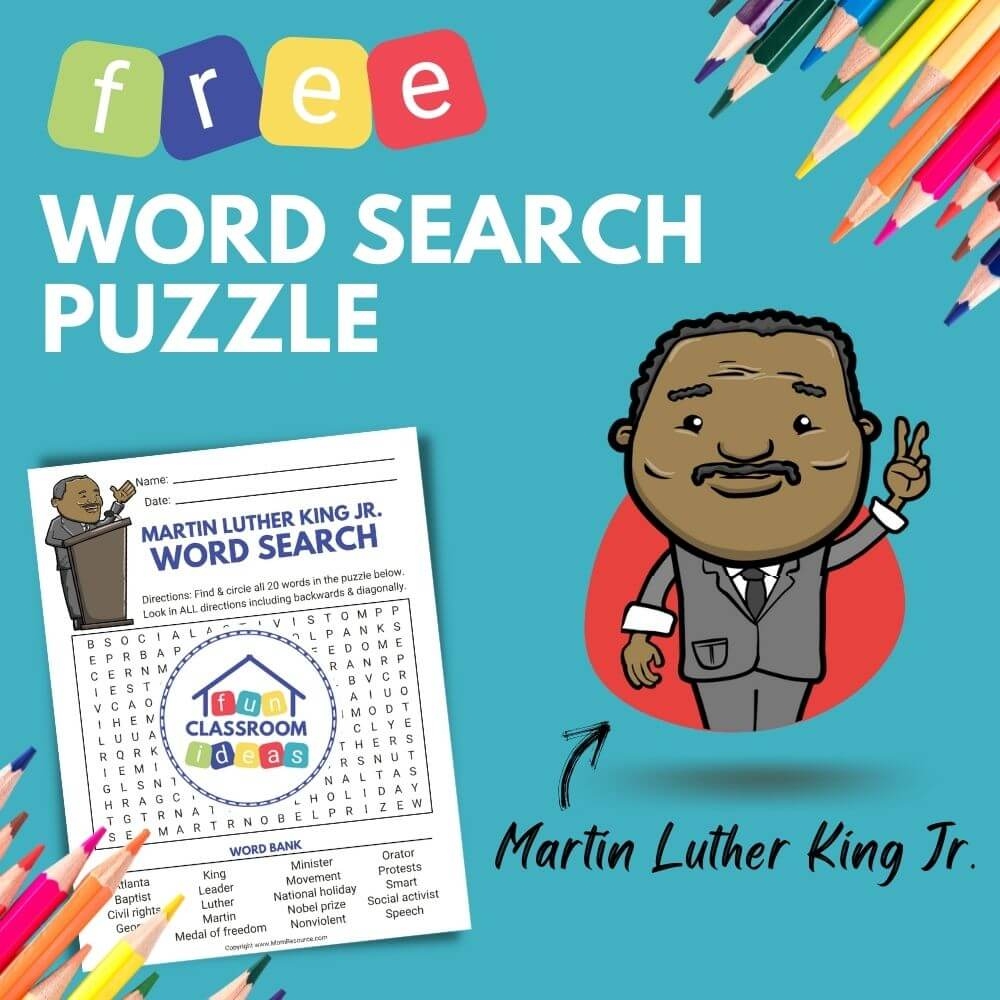 Word Search Martin Luther King Free