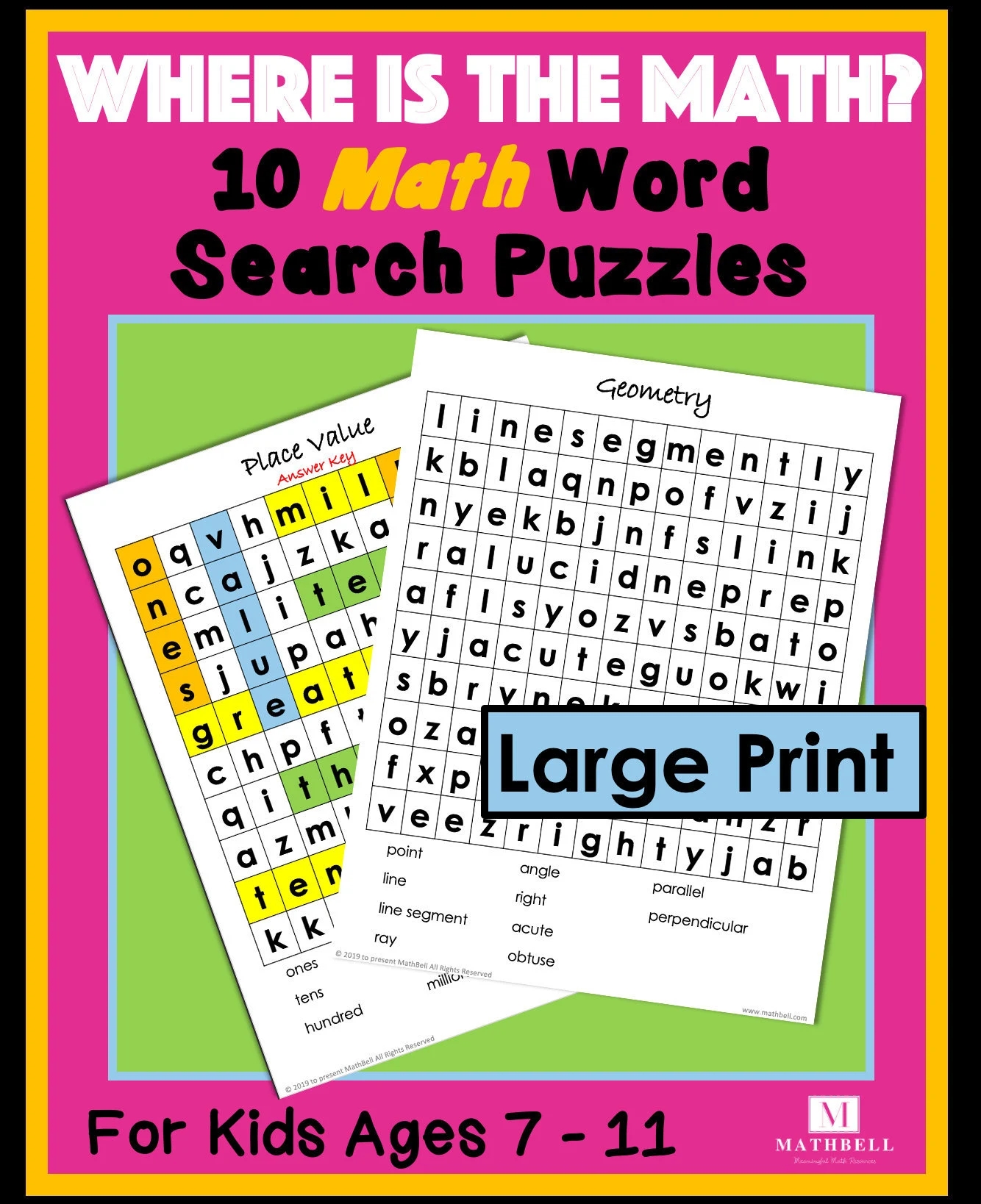 Math Word Search Puzzles Fun Activities For Kids Digital Download Elementary Math Numbers Geometry Add Subtract Multiply Divide Etsy