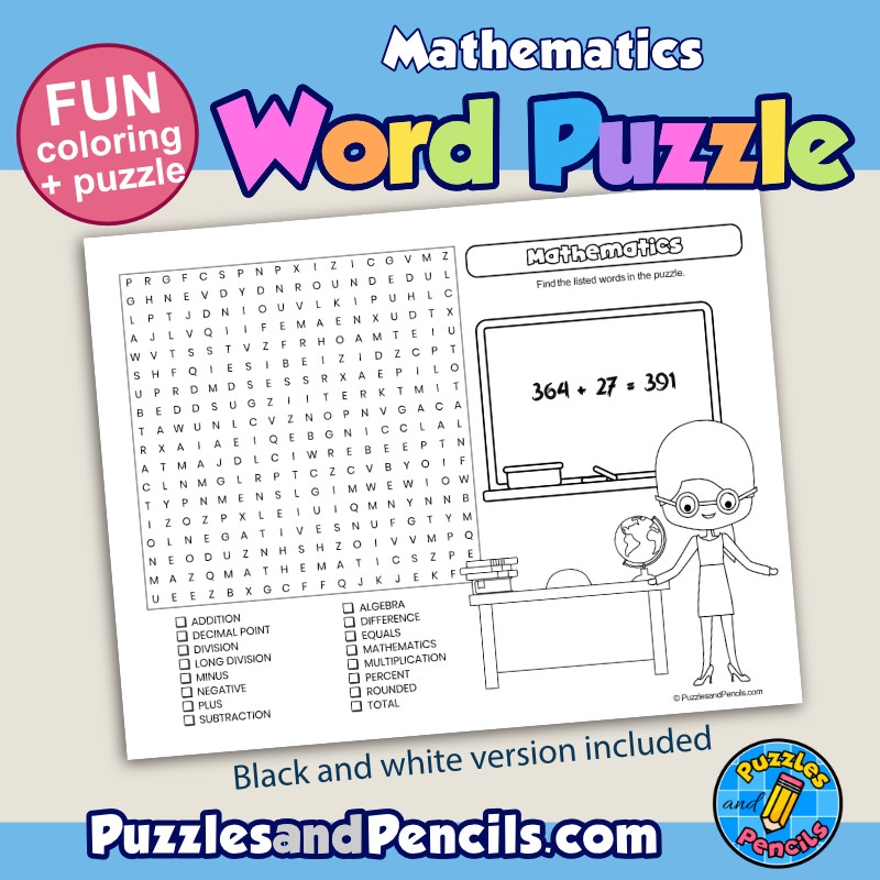 Mathematics Word Search Puzzle World Maths Day Wordsearch Made By Teachers