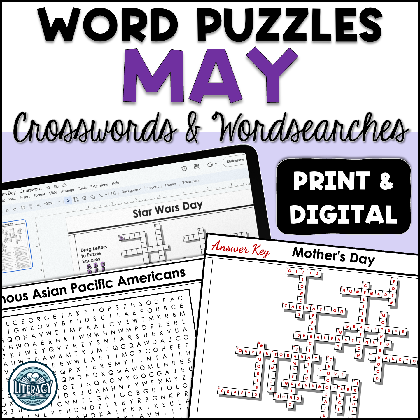 May Crossword Puzzles U0026 Word Search Puzzles Print U0026 Digital 