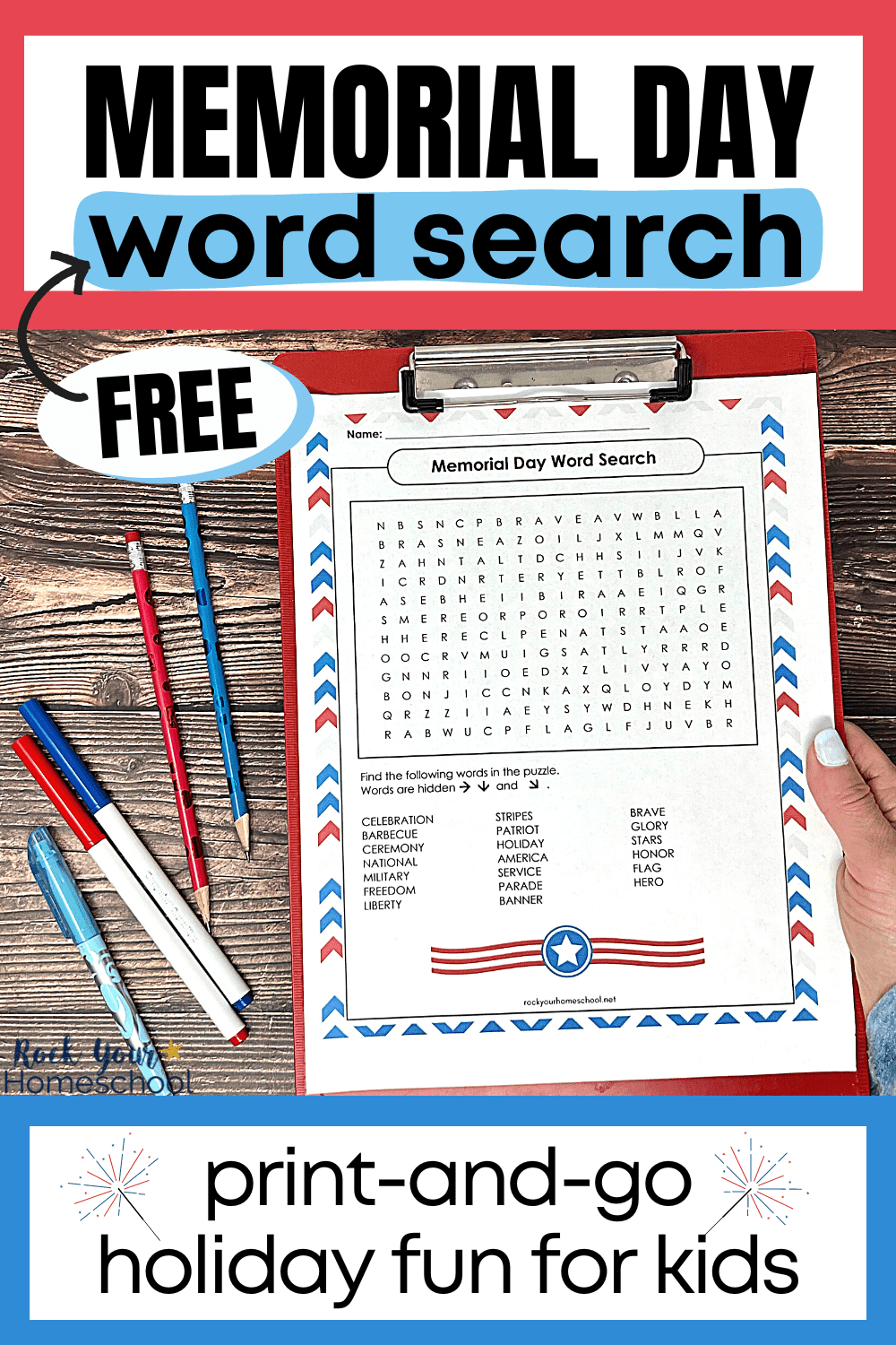Memorial Day Word Search Printable Free