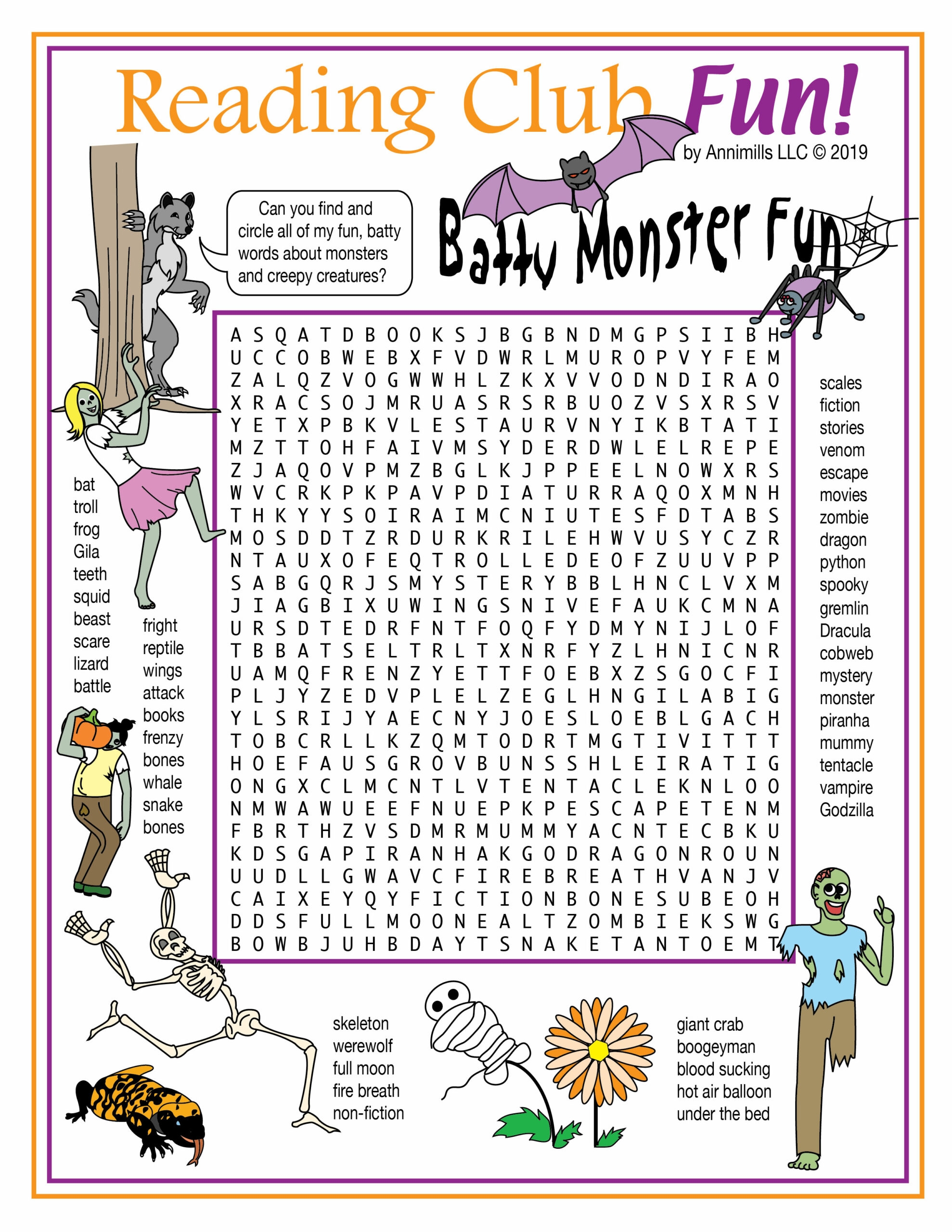 Monster Mix Up Printable Puzzles Fun Anytime Crosswords Word Searches Made By Teachers