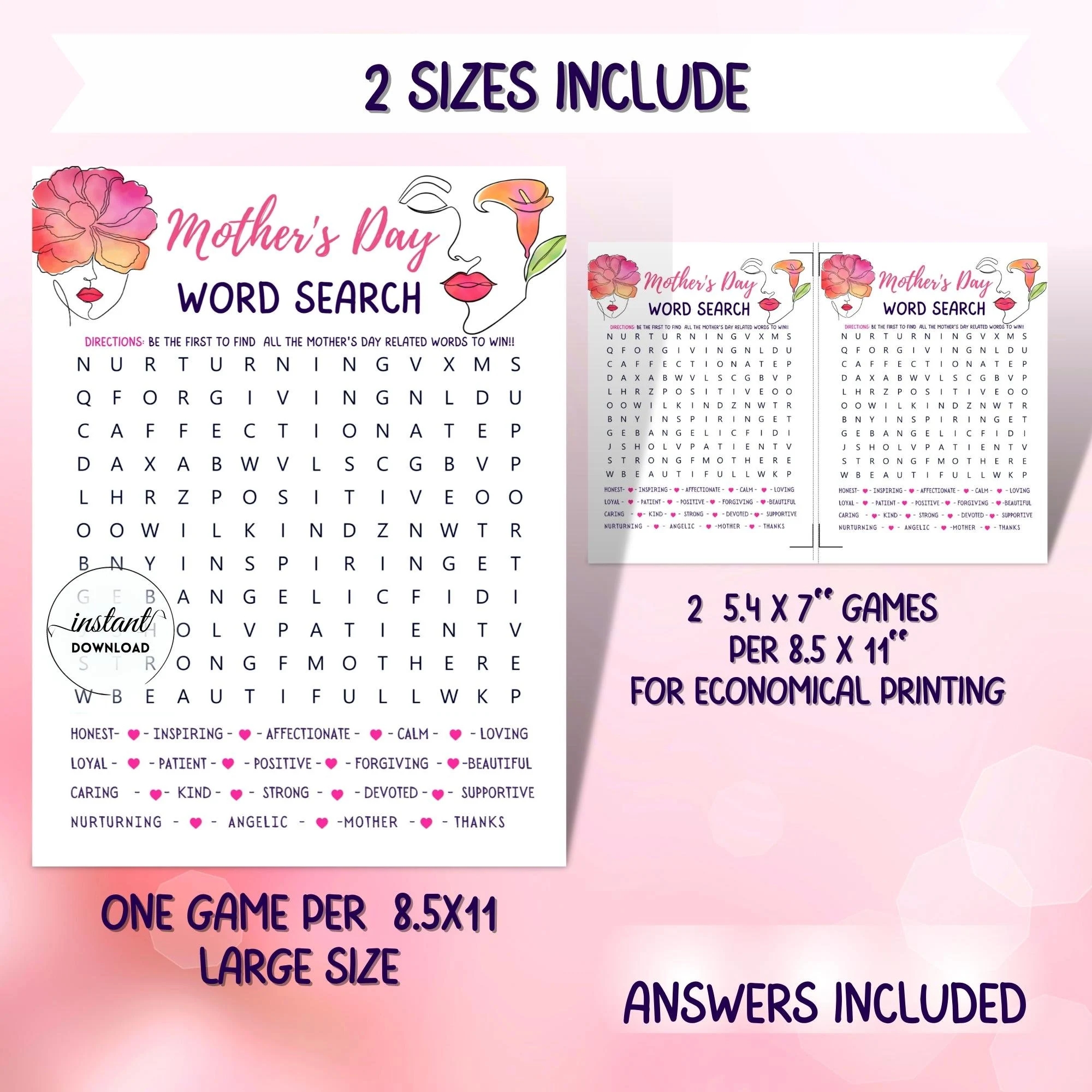 Mother's Day Word Search Pdf