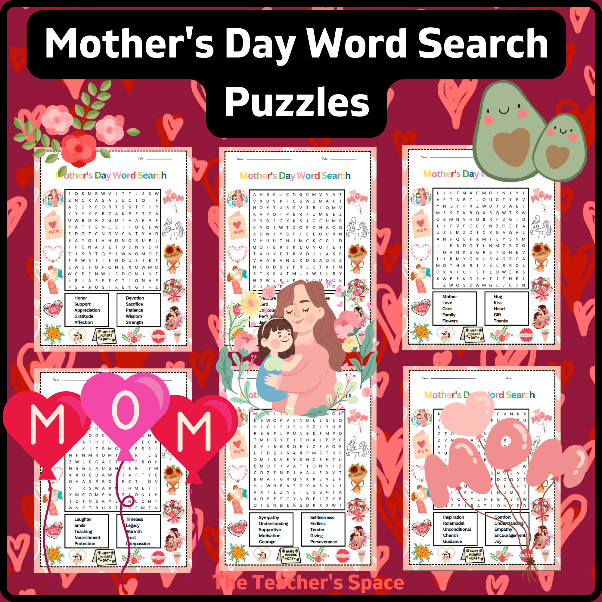 Mother's Day Word Search For Kids