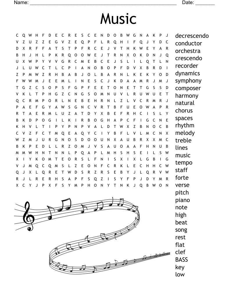 Large Word Search Printable Puzzles