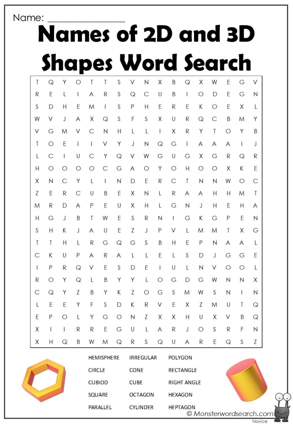 2nd Grade Word Search Printable