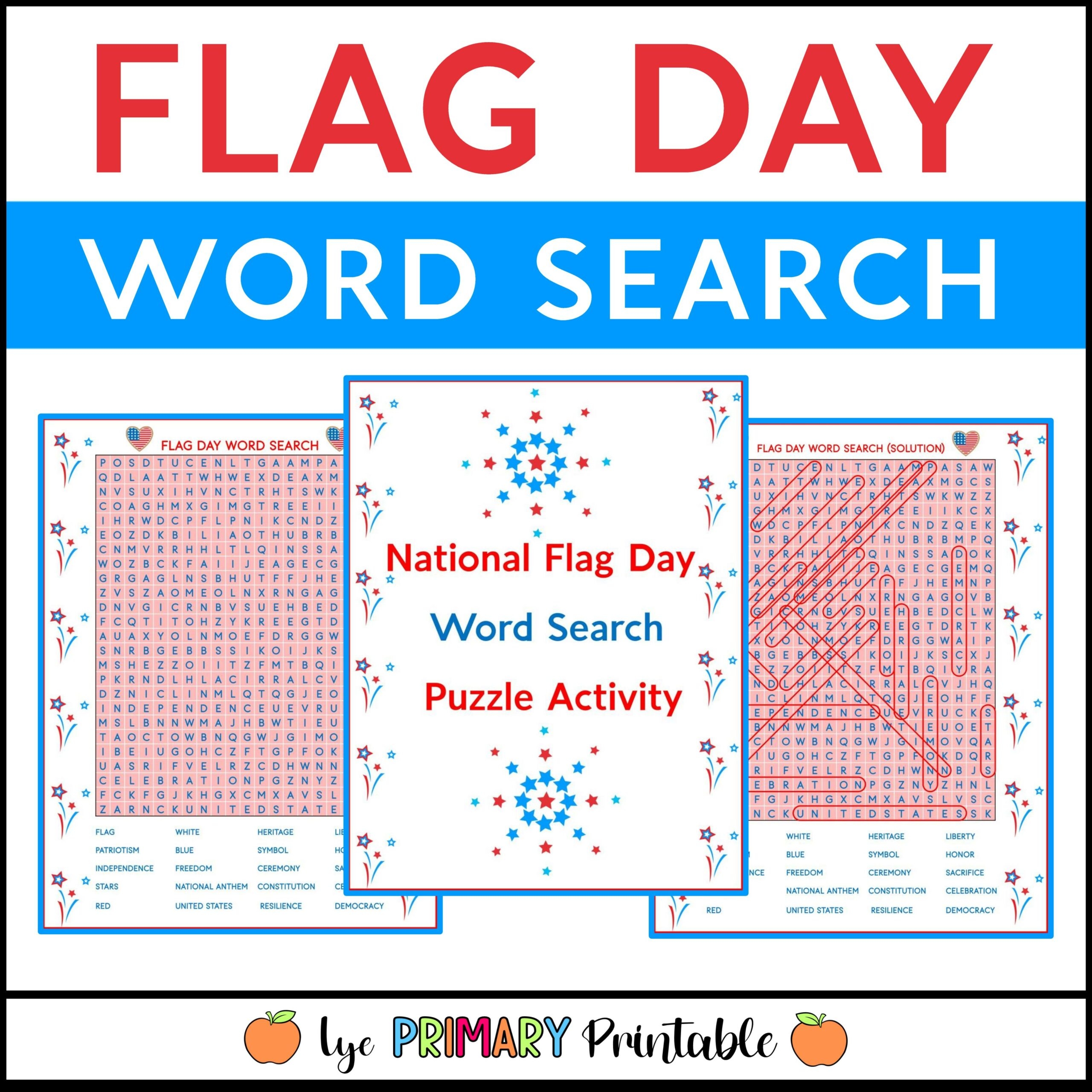 National Flag Day Word Search Puzzle Activity Made By Teachers