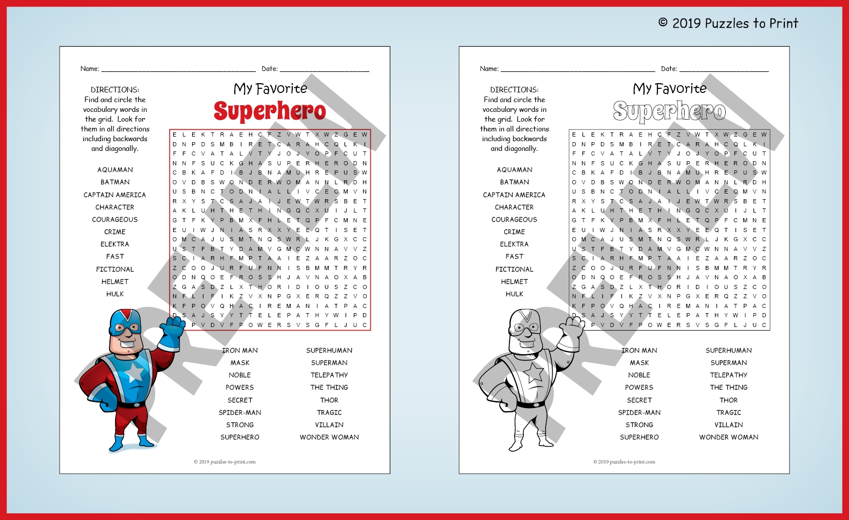 NATIONAL SUPERHERO DAY Word Search Puzzle Worksheet Activity Made By Teachers NATIONAL SUPERHERO DAY Word Search Puzzle Worksheet Activity Made By Teachers