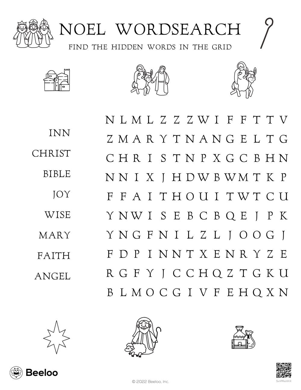 Christian Christmas Word Search Printable