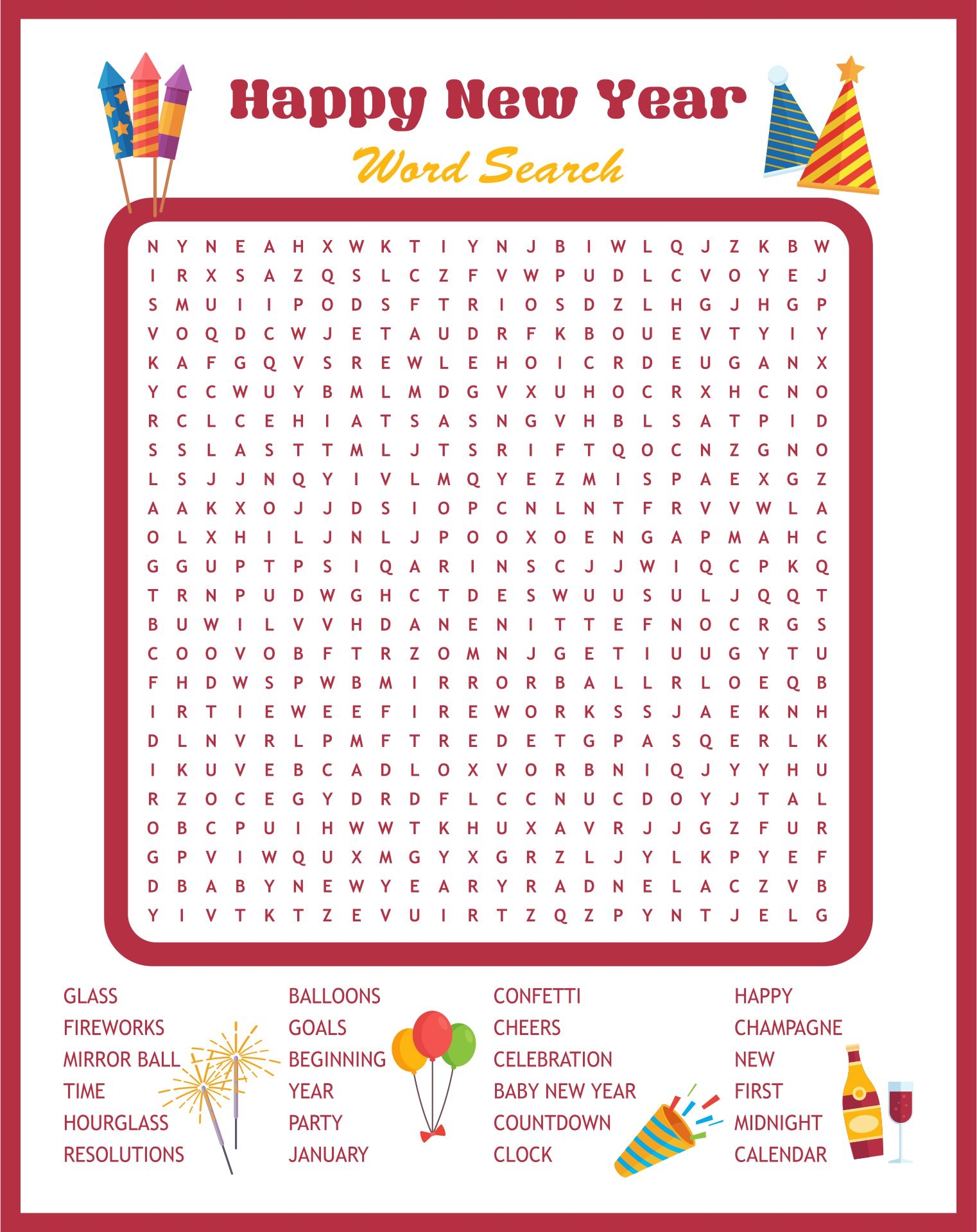 New Year s Word Search Games 10 Free PDF Printables Printablee New Year s Word Search Games 10 Free PDF Printables Printablee